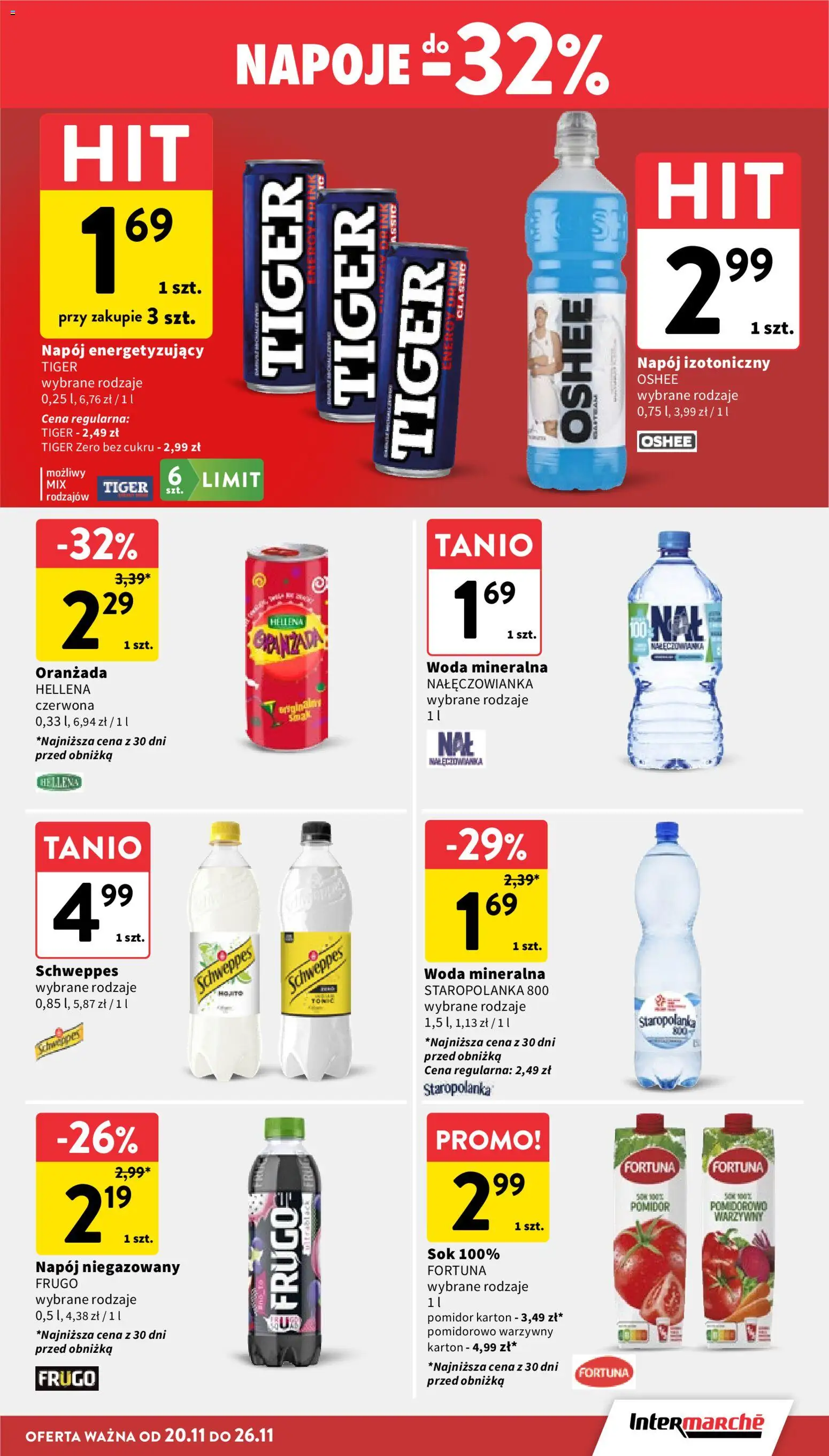 Intermarche Gazetka od 20.11.2025 | Strona: 33 | Produkty: Sok, Woda