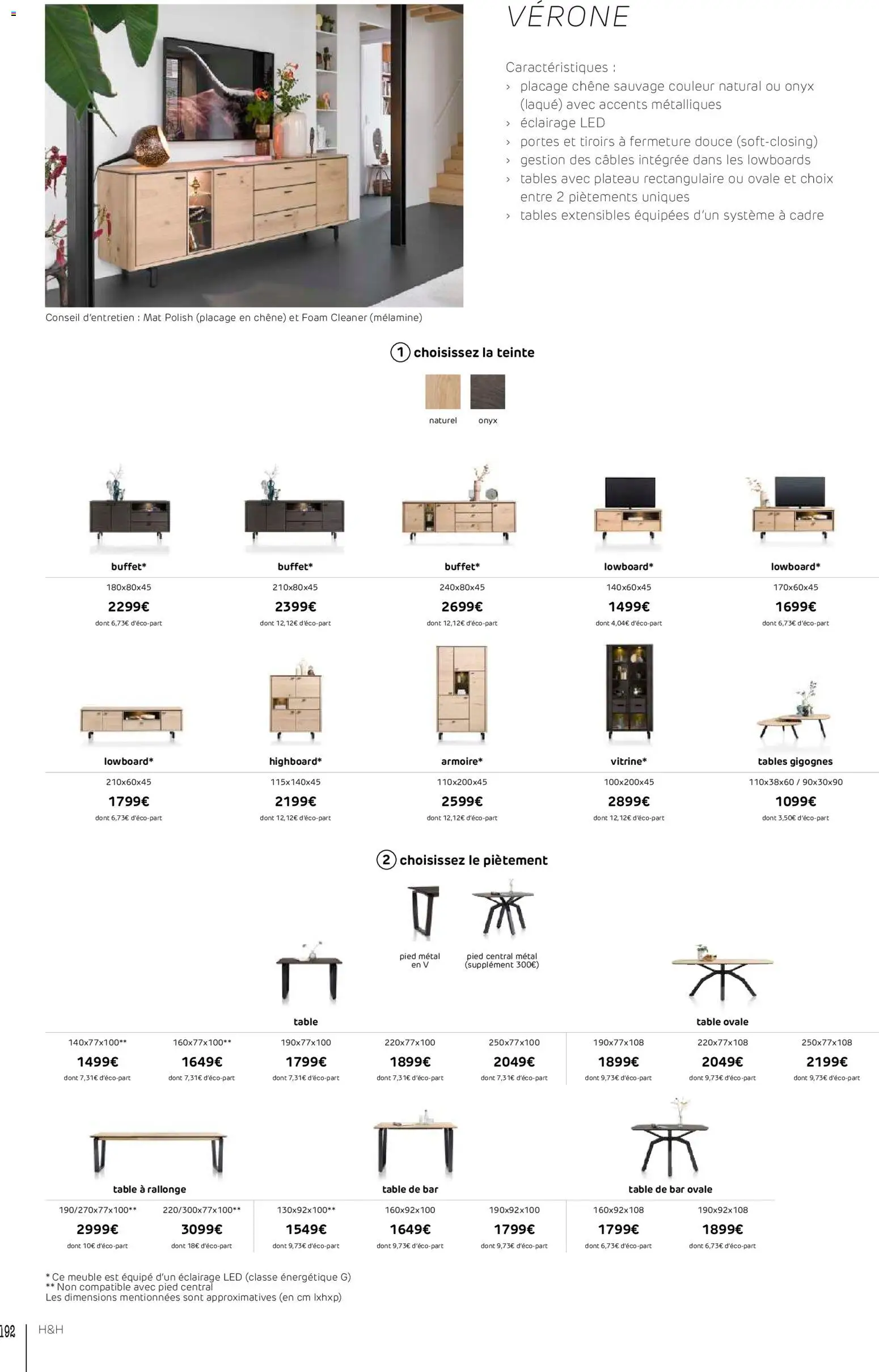 {H1} | Page: 192 | Produits: Laque, Portes, Tiroirs, Cadre