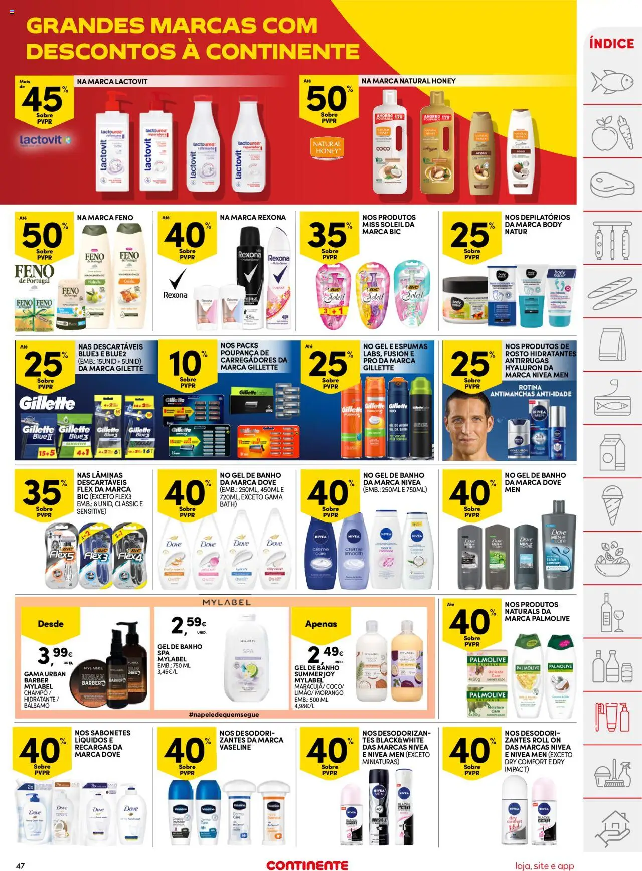 Continente folheto │ válido de 12.08.2025 | Página: 47 | Produtos: Gel de banho, Banho, Creme