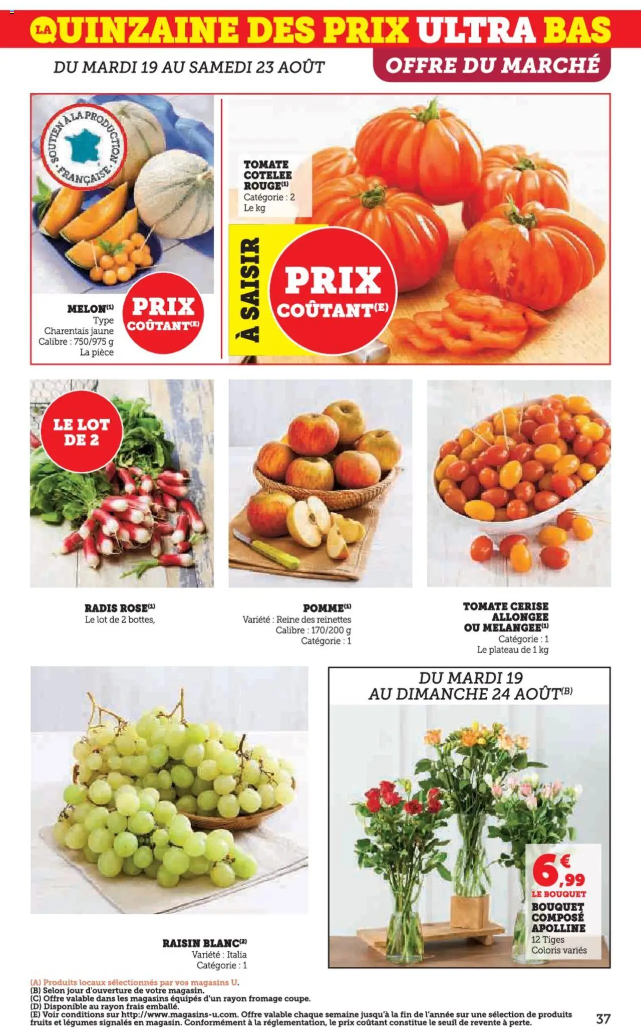  | Page: 37 | Produits: Raisin, Plateau, Radis, Tomate cerise