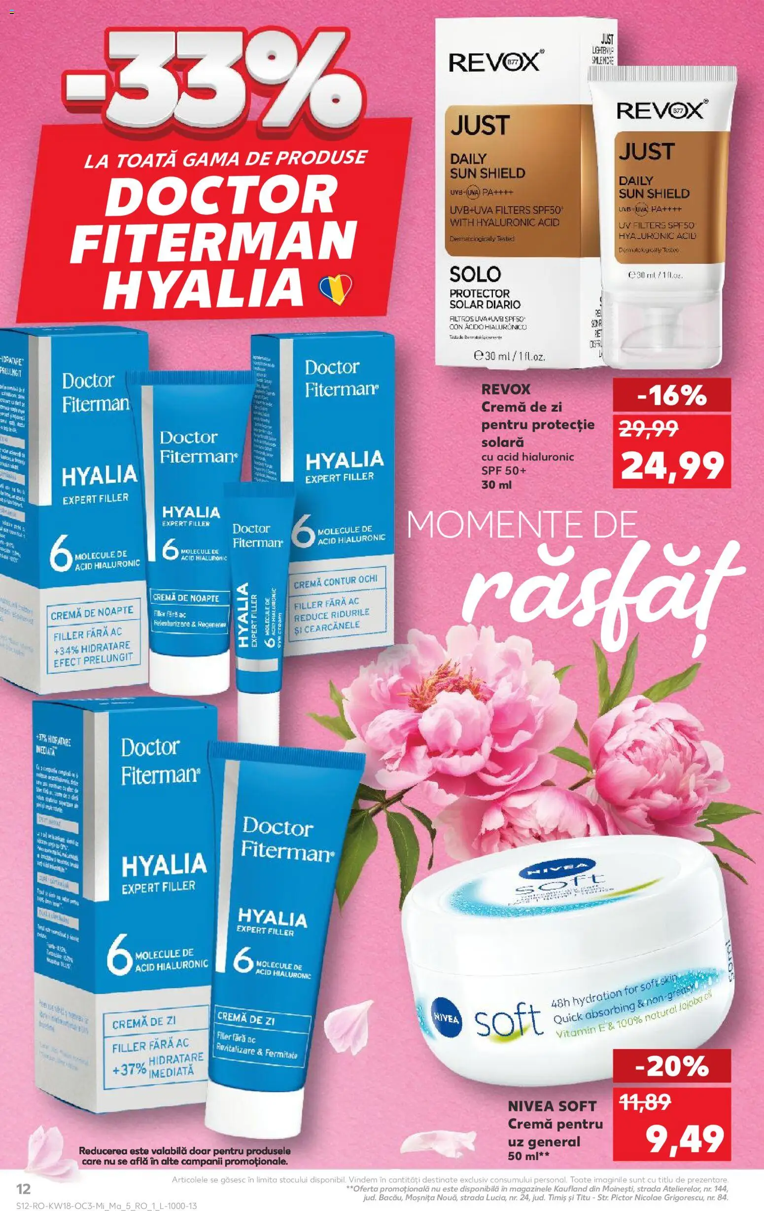 Noul catalog Kaufland – valabil de la 29.04.2026 | Pagină: 12 | Produse: Cremă de zi, Cremă de noapte, Cremă, Protecție solară
