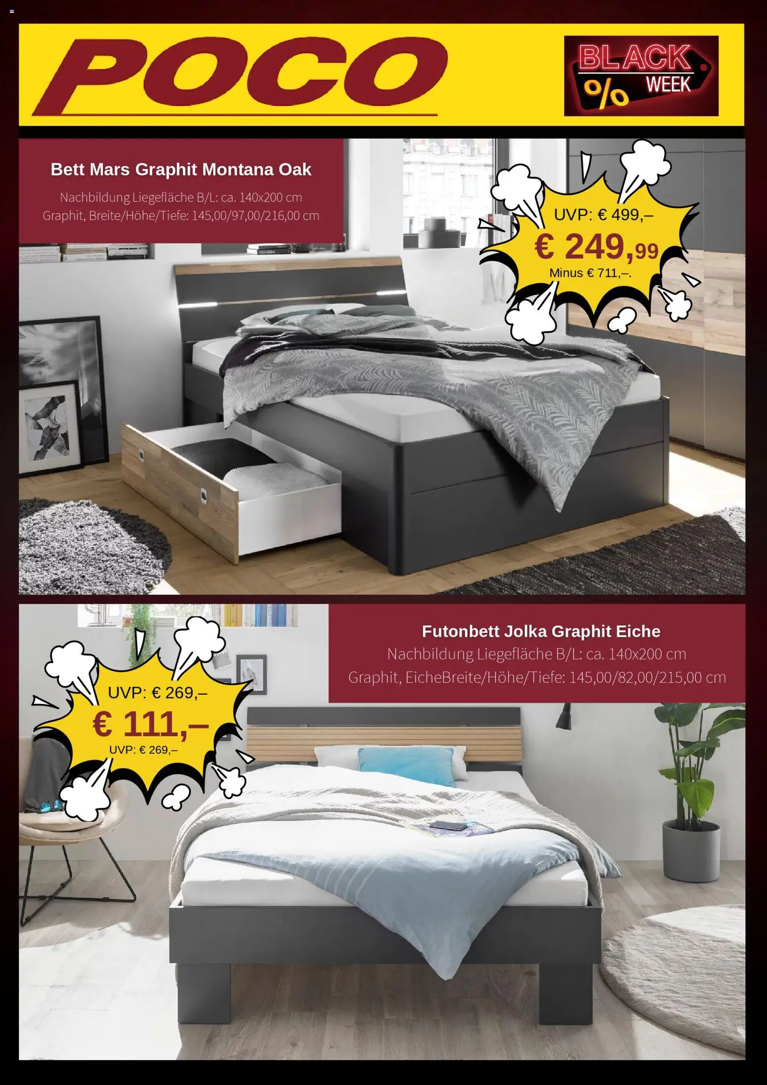 Poco - Black Friday – gültig ab 11.11.2025 | Seite: 3 | Produkte: Bett, Mars