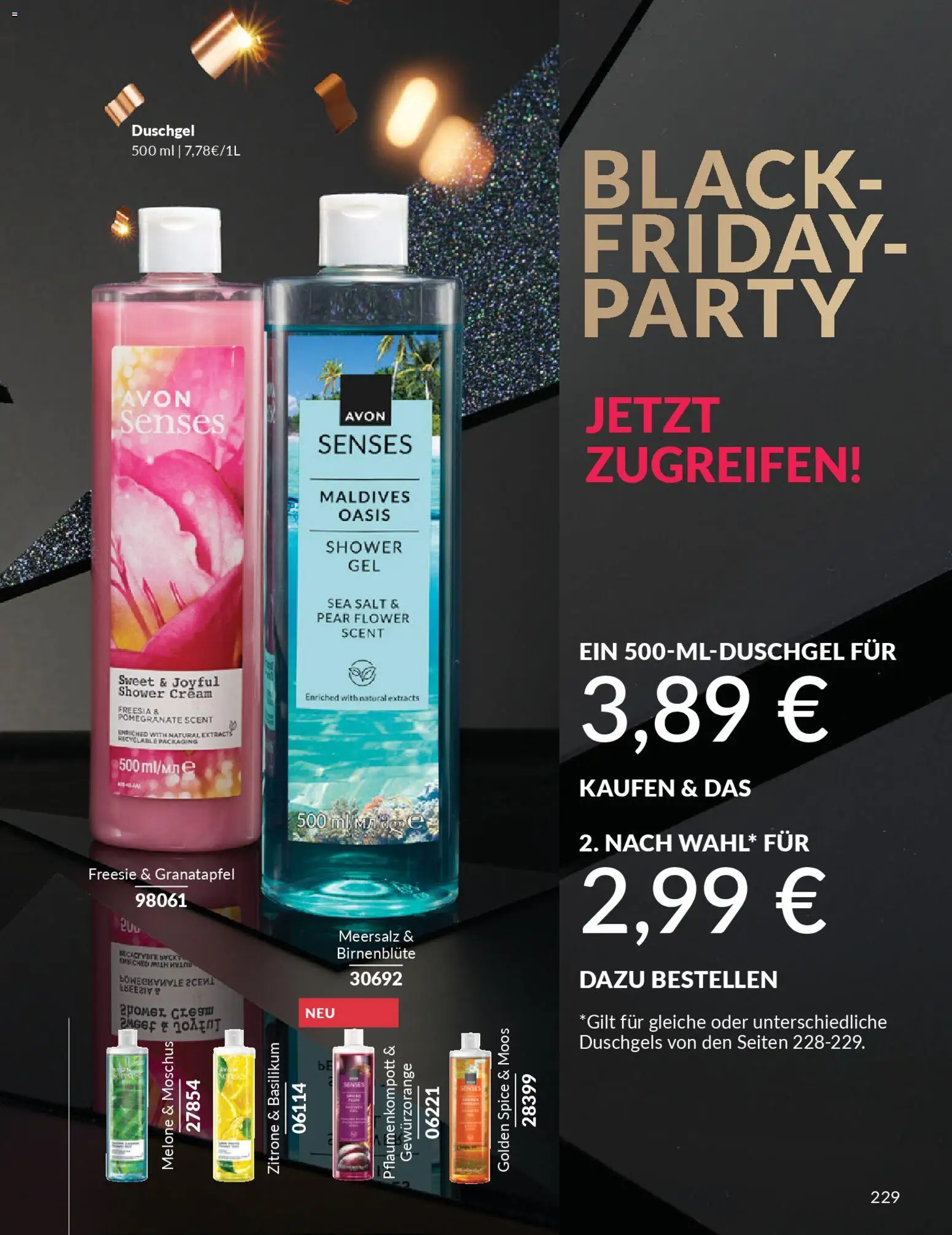 Avon - Black Friday – gültig ab 01.11.2025 | Seite: 231 | Produkte: Granatapfel, Duschgel, Zitrone, Melone