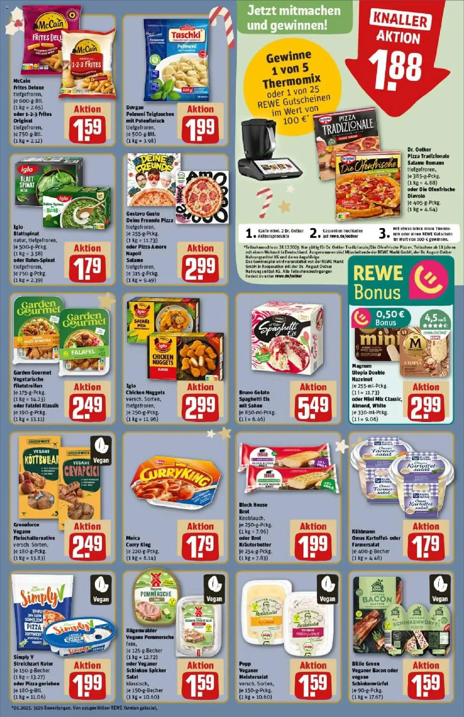 Rewe prospekt Herne	 – gültig ab 07.12.2025 | Seite: 17 | Produkte: Kräuterbutter, McCain, Pizza, Eis