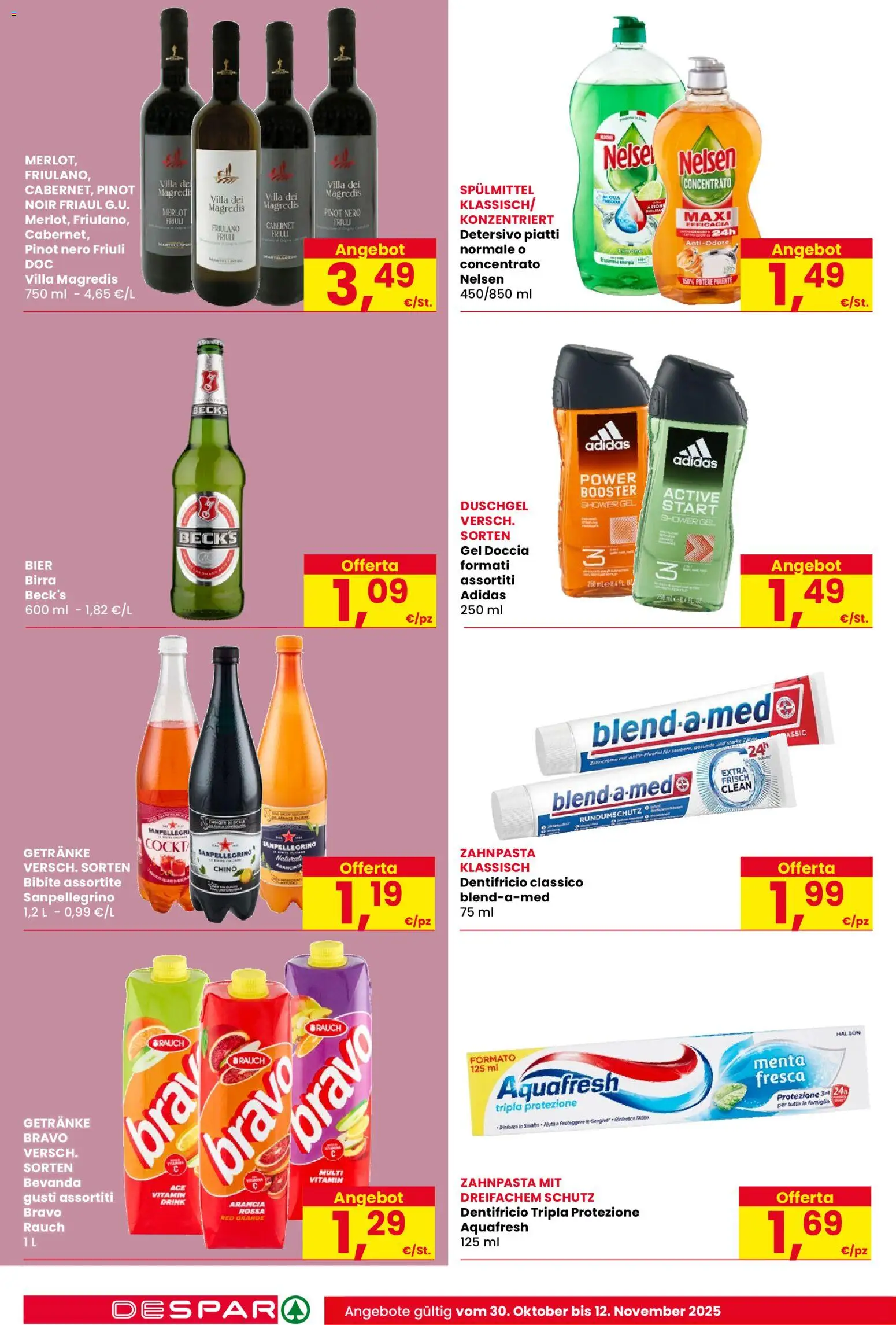 Volantino Despar del 30.10.2025 | Pagina: 18 | Prodotti: Dentifricio, Birra, Acqua, Menta