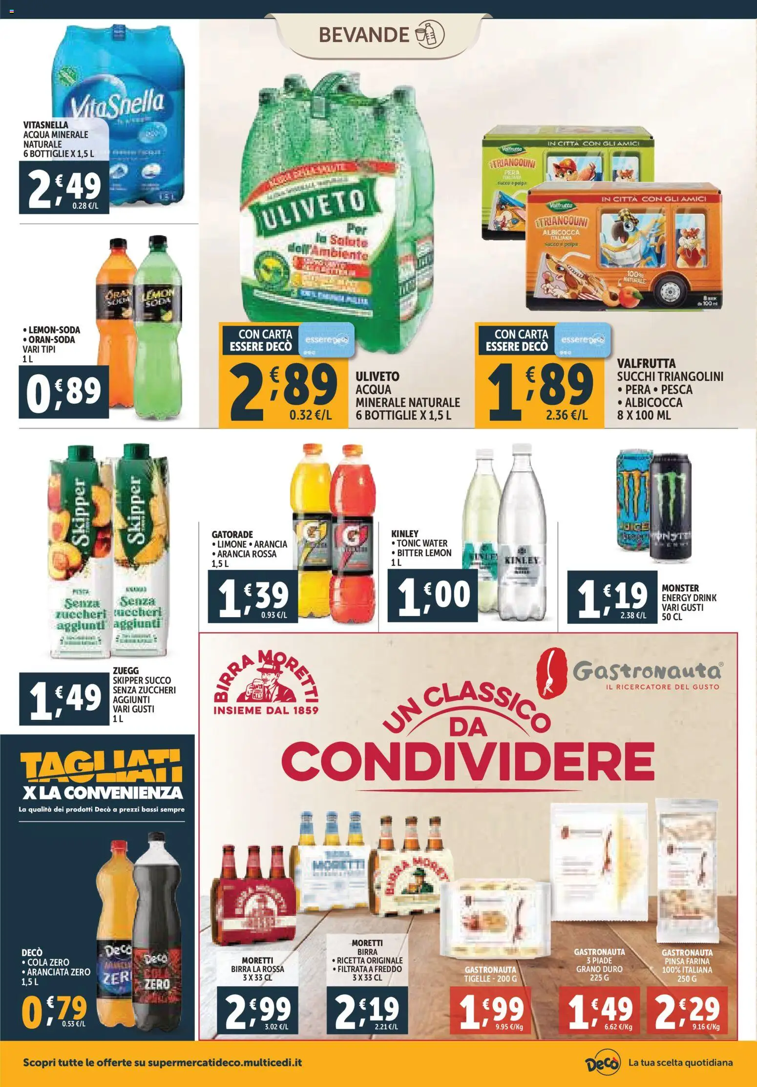 Volantino Decò del 20.11.2025 | Pagina: 16 | Prodotti: Succo, Birra, Acqua, Arancia