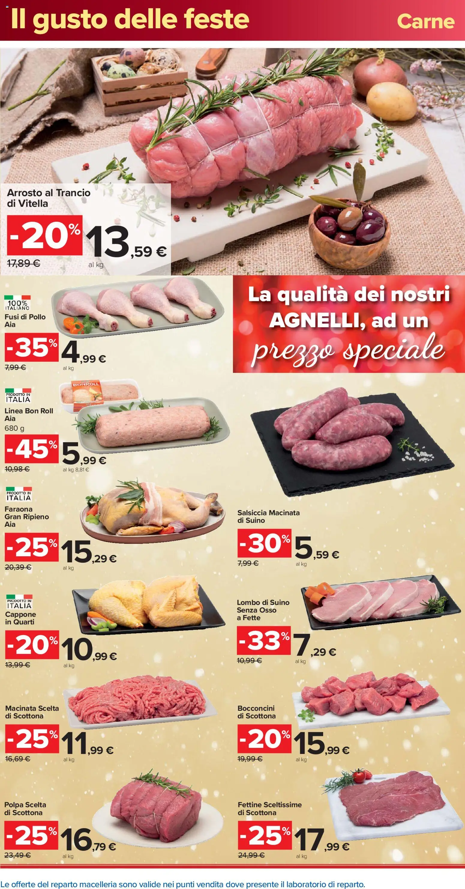 Volantino Carrefour del 16.12.2025 | Pagina: 14 | Prodotti: Arrosto, Pollo, Suino, Salsiccia