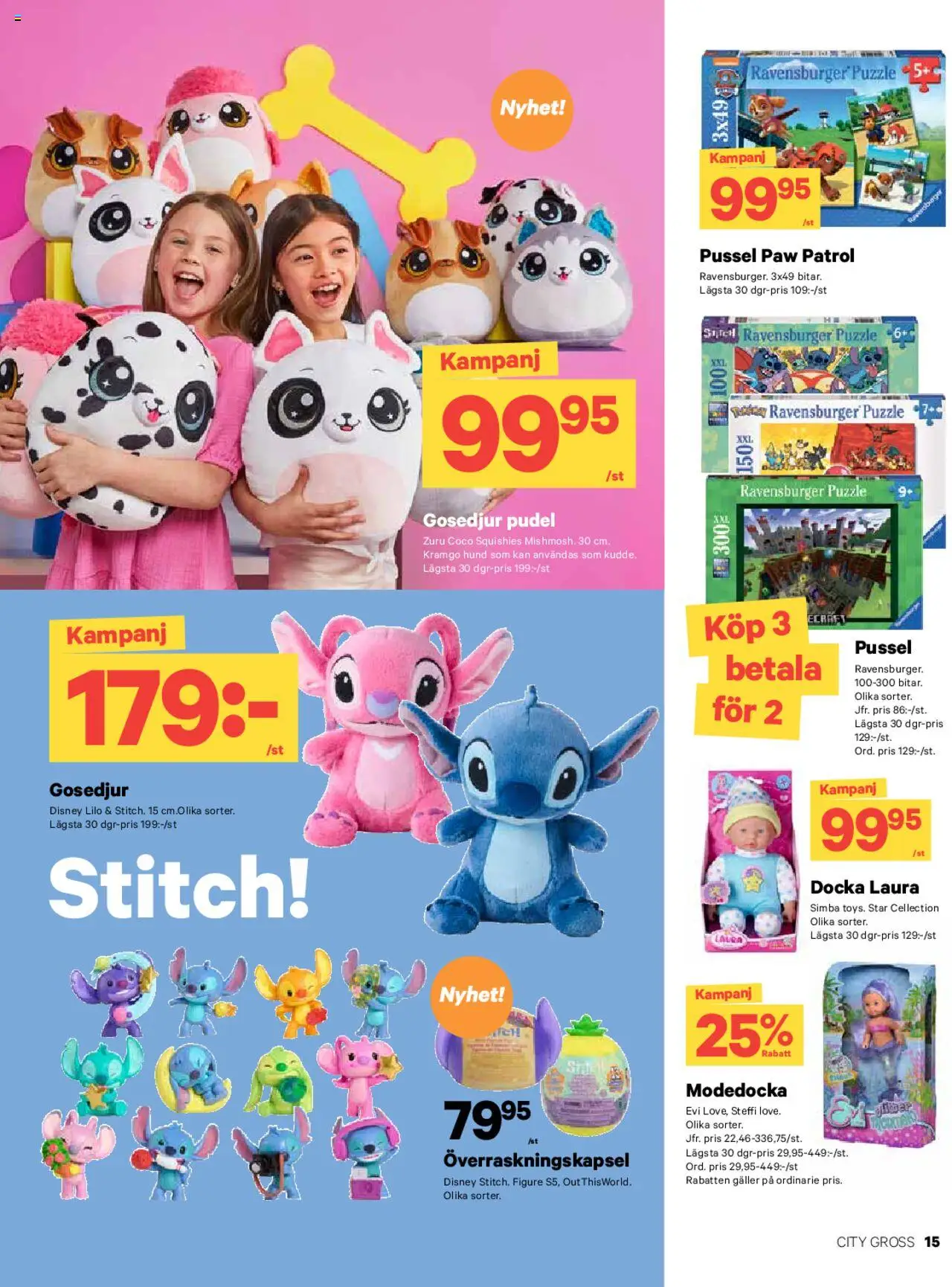 City Gross reklamblad aktuell från 06.10.2025 | Sida: 24 | Produkter: Pussel, Galler