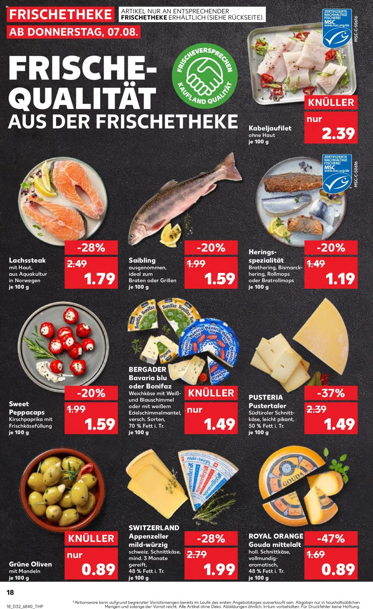 Kaufland prospekt Hamburg	 - gültig ab dem 07.08.2025 | Seite: 18 | Produkte: Gouda, Mandeln, Steak