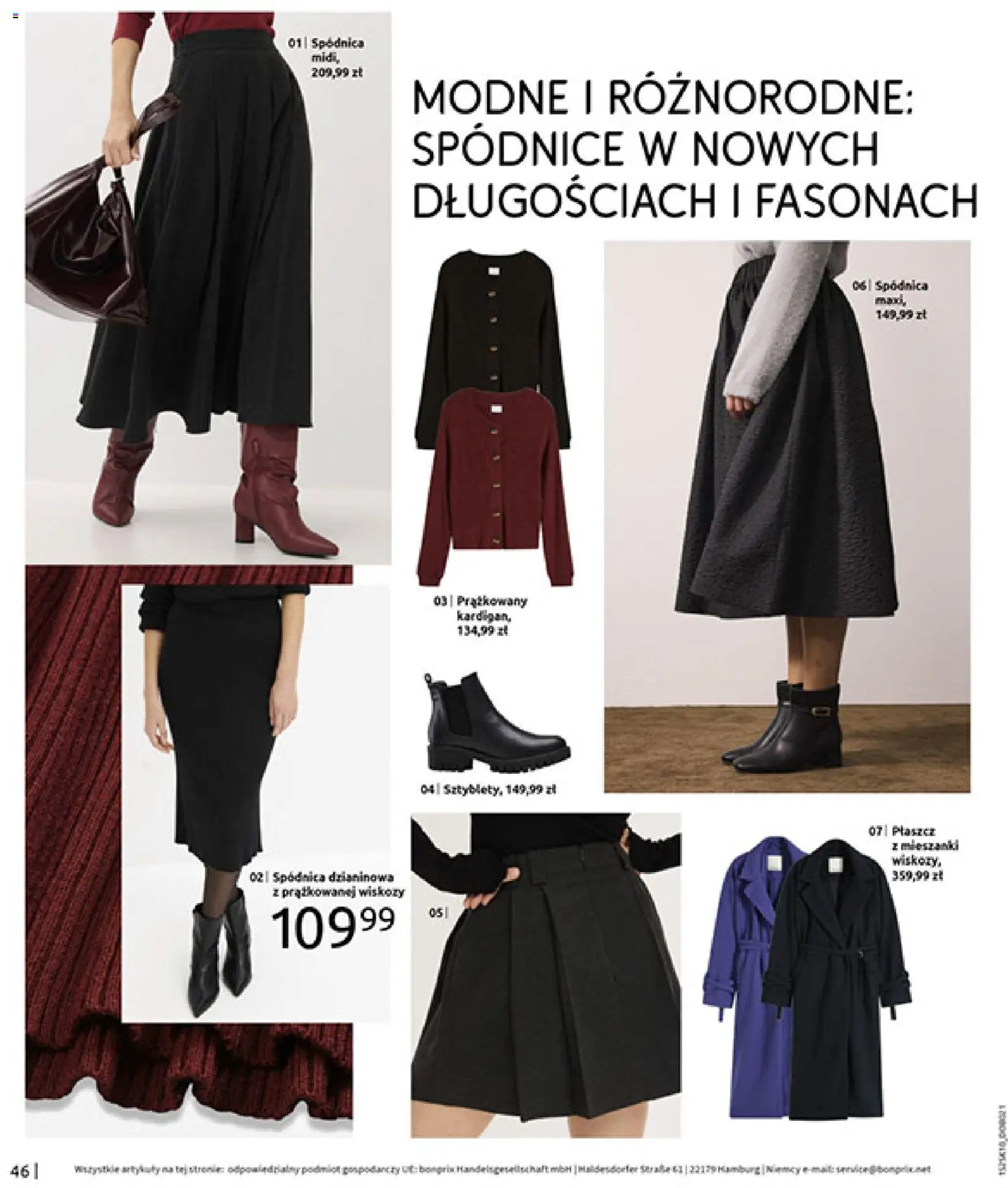 BonPrix Katalog - W Jesiennym Nastroju od 04.11.2025 | Strona: 48 | Produkty: Spódnice, Płaszcz