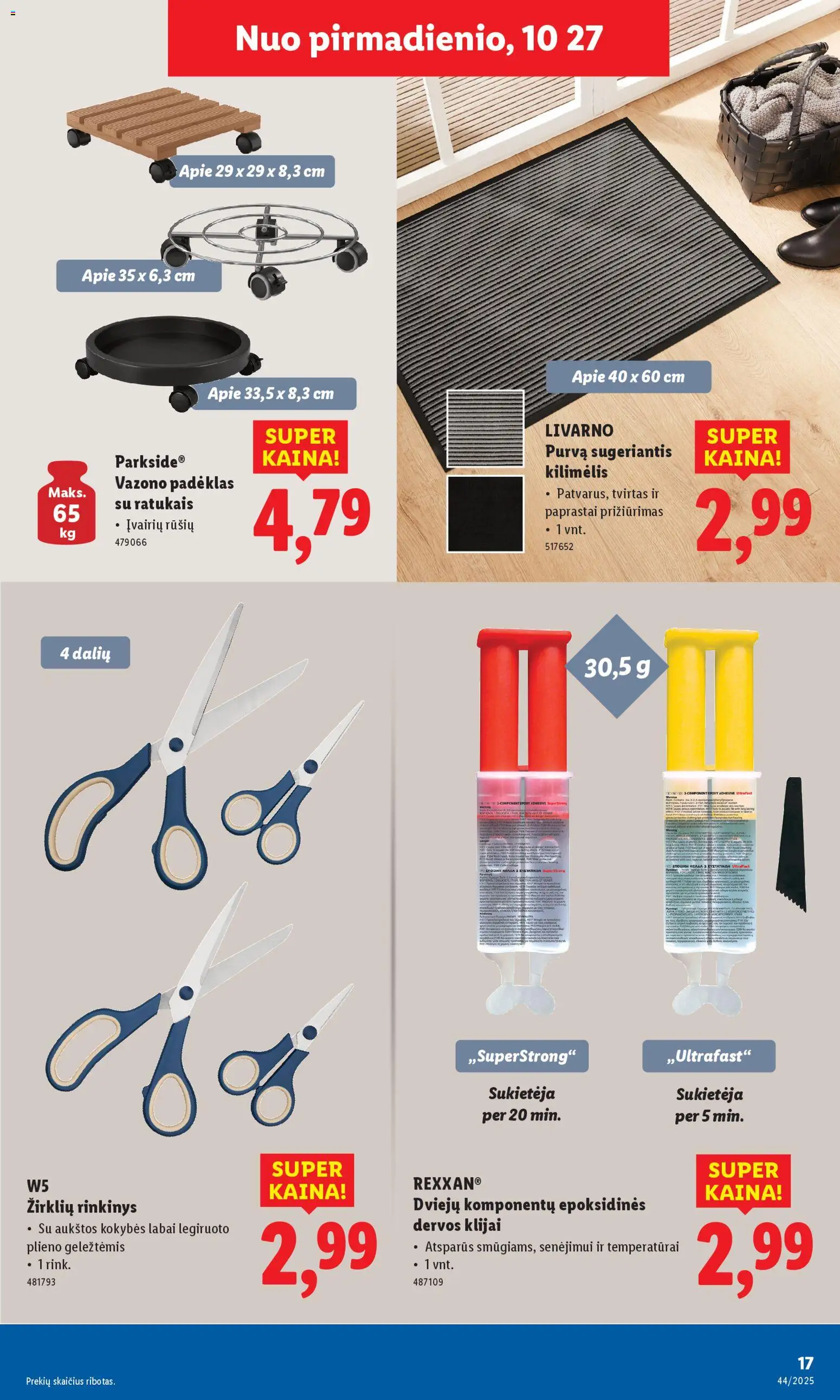 LIDL akcijos nuo 27.10.2025 | Puslapis: 17 | Prekių: Kilimėlis