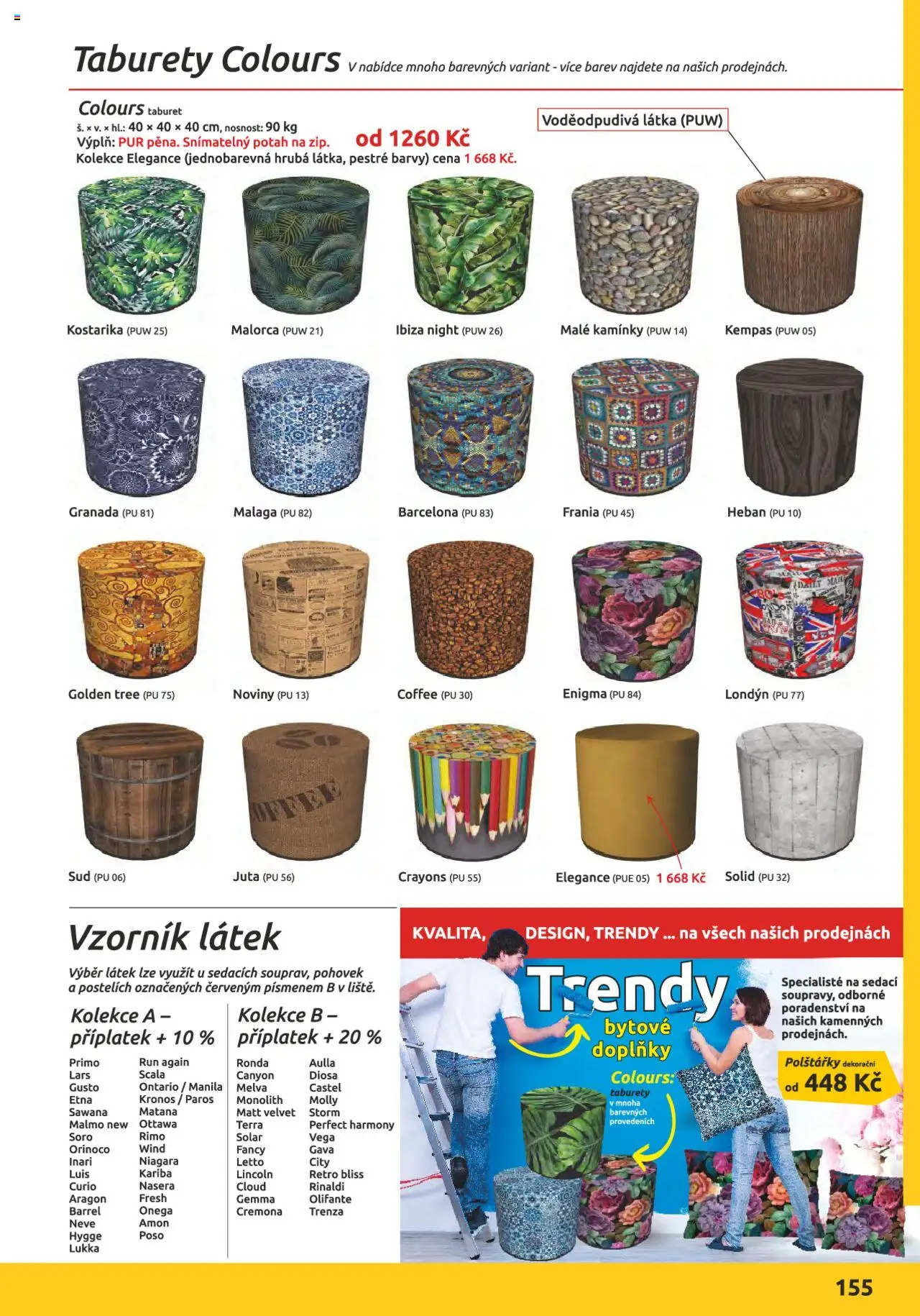 ORFA nábytek katalog 2024-2025 od 15.08.2024 | Strana: 155 | Produkty: Polštářky, Taburet, Velvet, Taburety