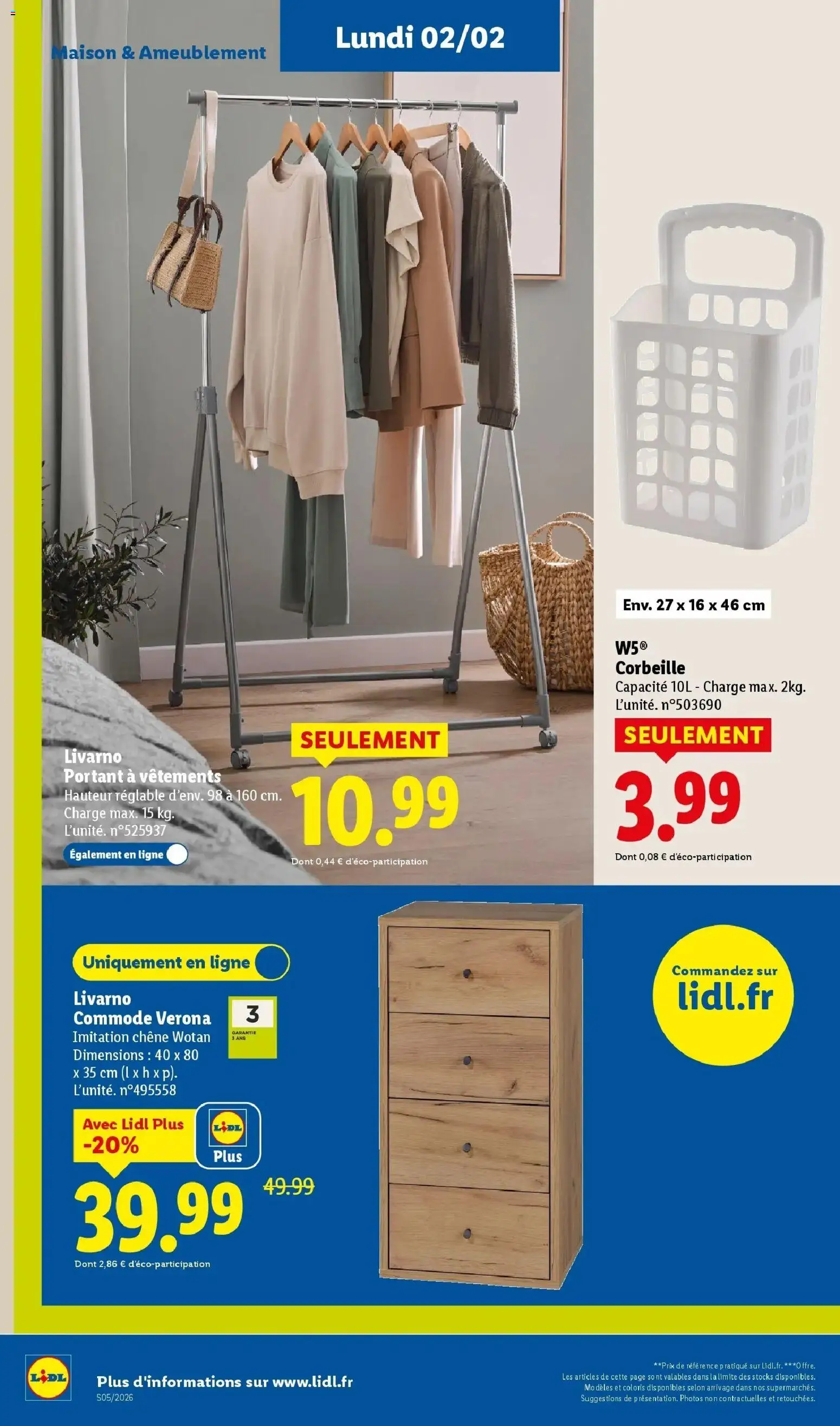 Catalogue LIDL du 28/01/2026 | Promo prospectus en ligne | Page: 64 | Produits: Commode, Vêtements, Portant a vêtements