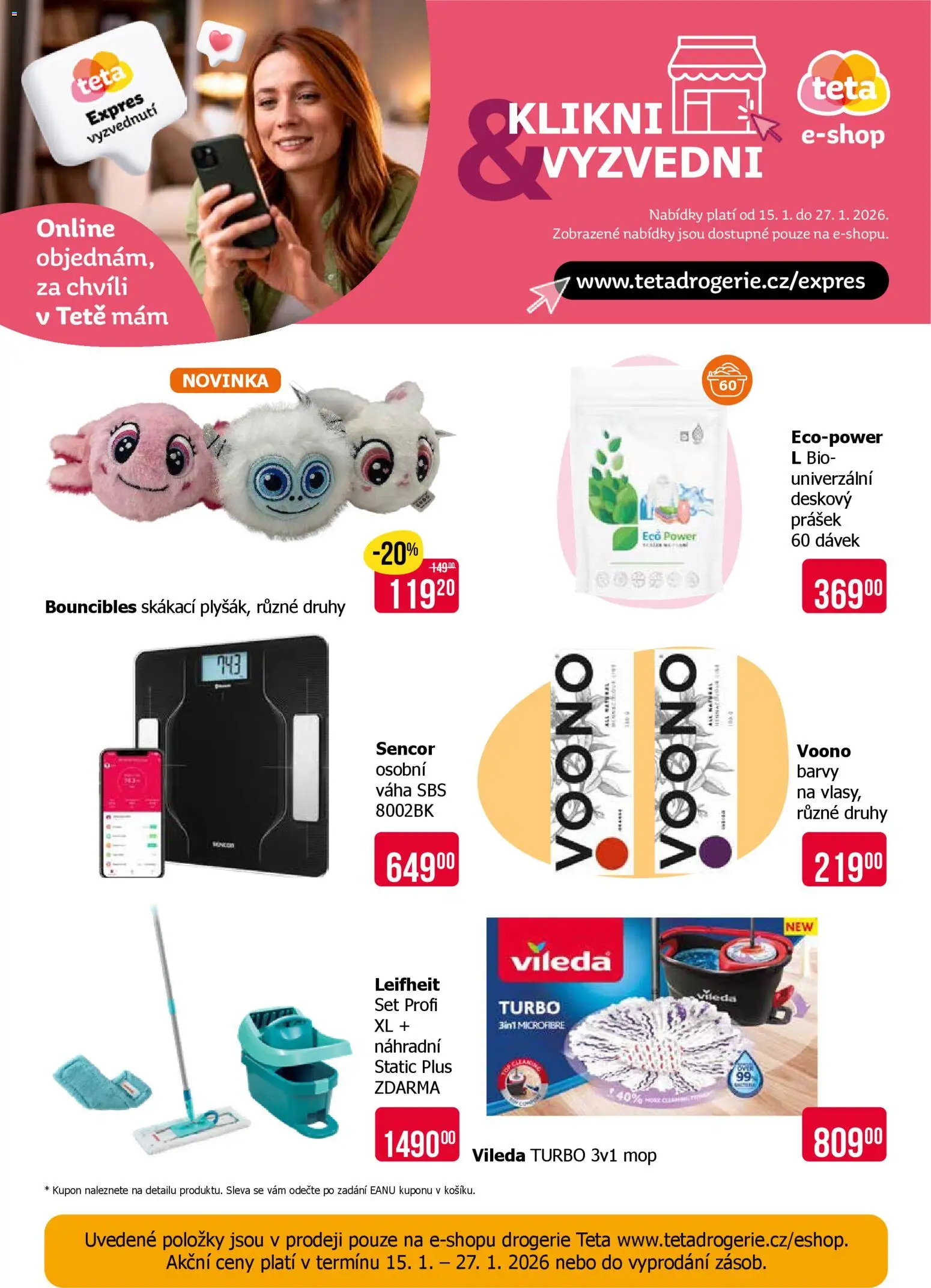 TETA Drogerie leták od 15.01.2026 | Strana: 21 | Produkty: Mop vileda, Váha, Eco power, Drogerie