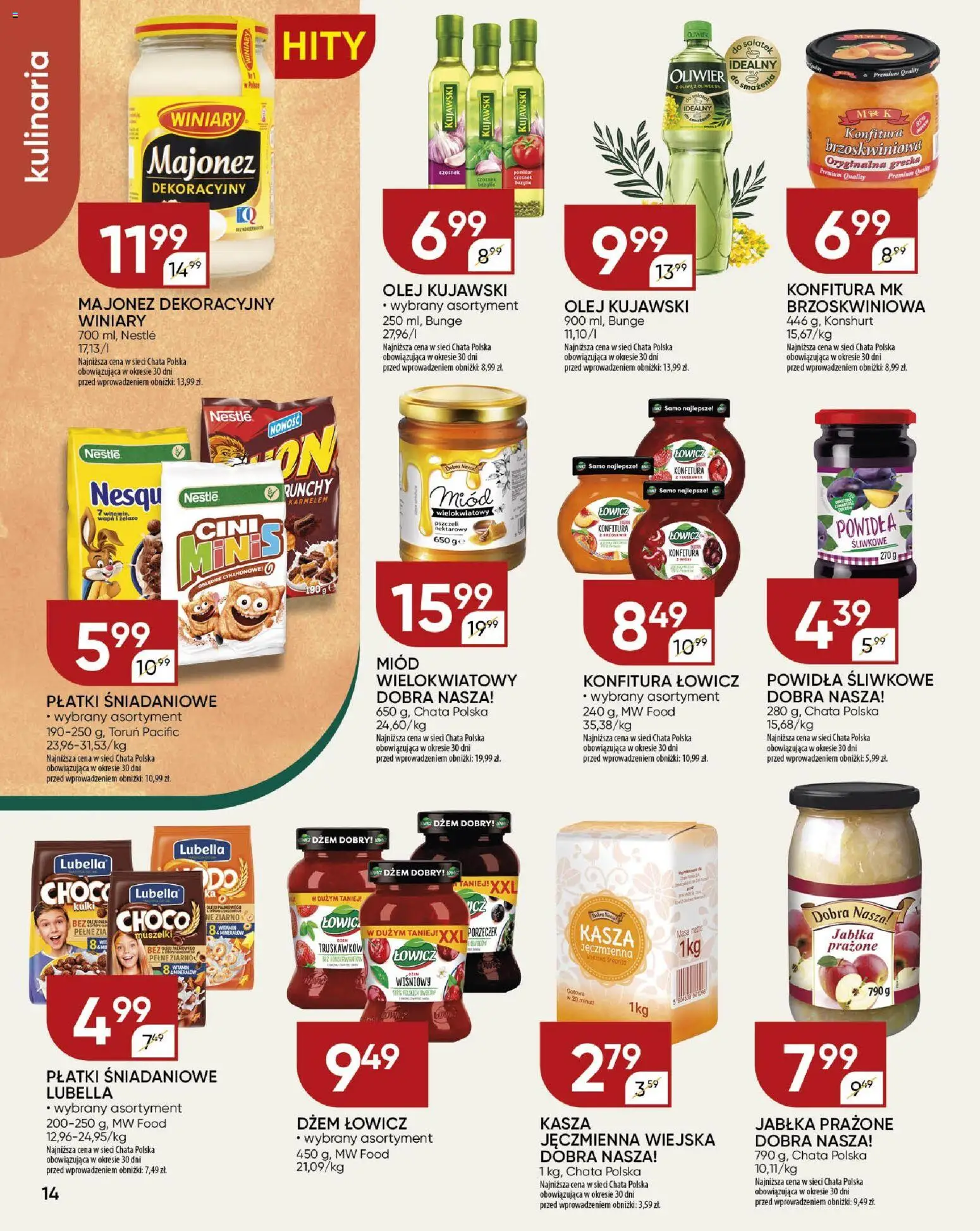 Chata Polska Gazetka od 12.02.2026 | Strona: 14 | Produkty: Żelazo, Olej, Jabłka prażone, Majonez