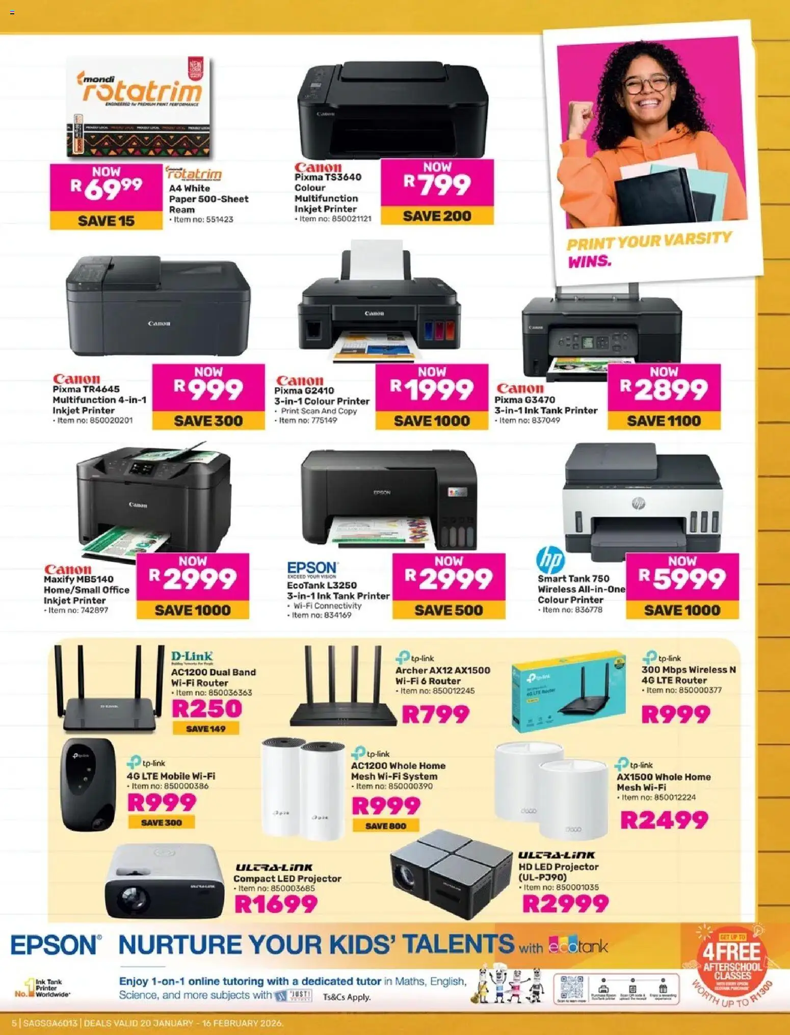 Game - Catalogue Back To Varsity valid from 20.01.2026 | Page: 5 | Products: Printer