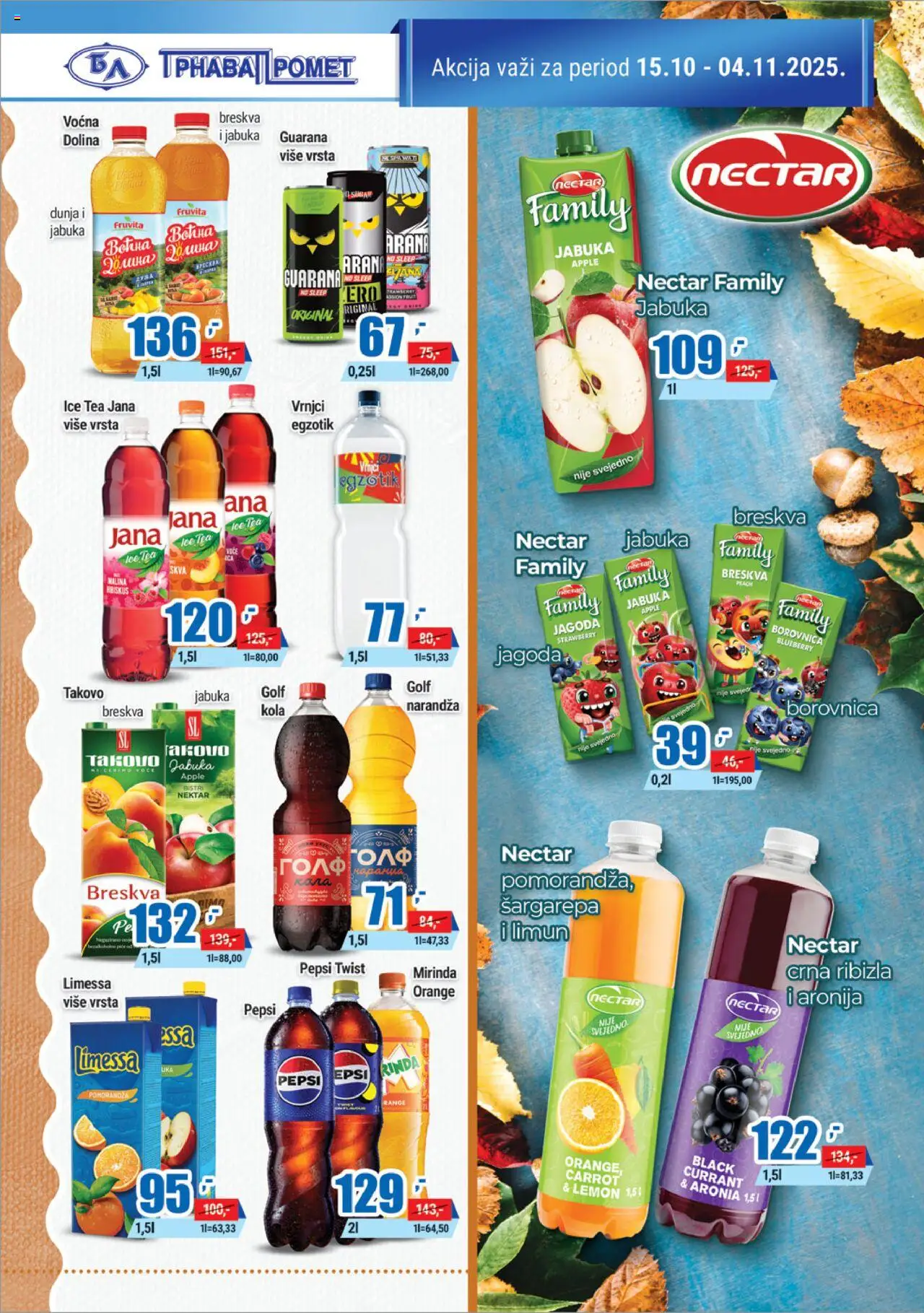 Trnava Promet katalog - važi od 15.10.2025 | Strana: 16 | Proizvode: Jagoda, Borovnica, Fruvita, Limun