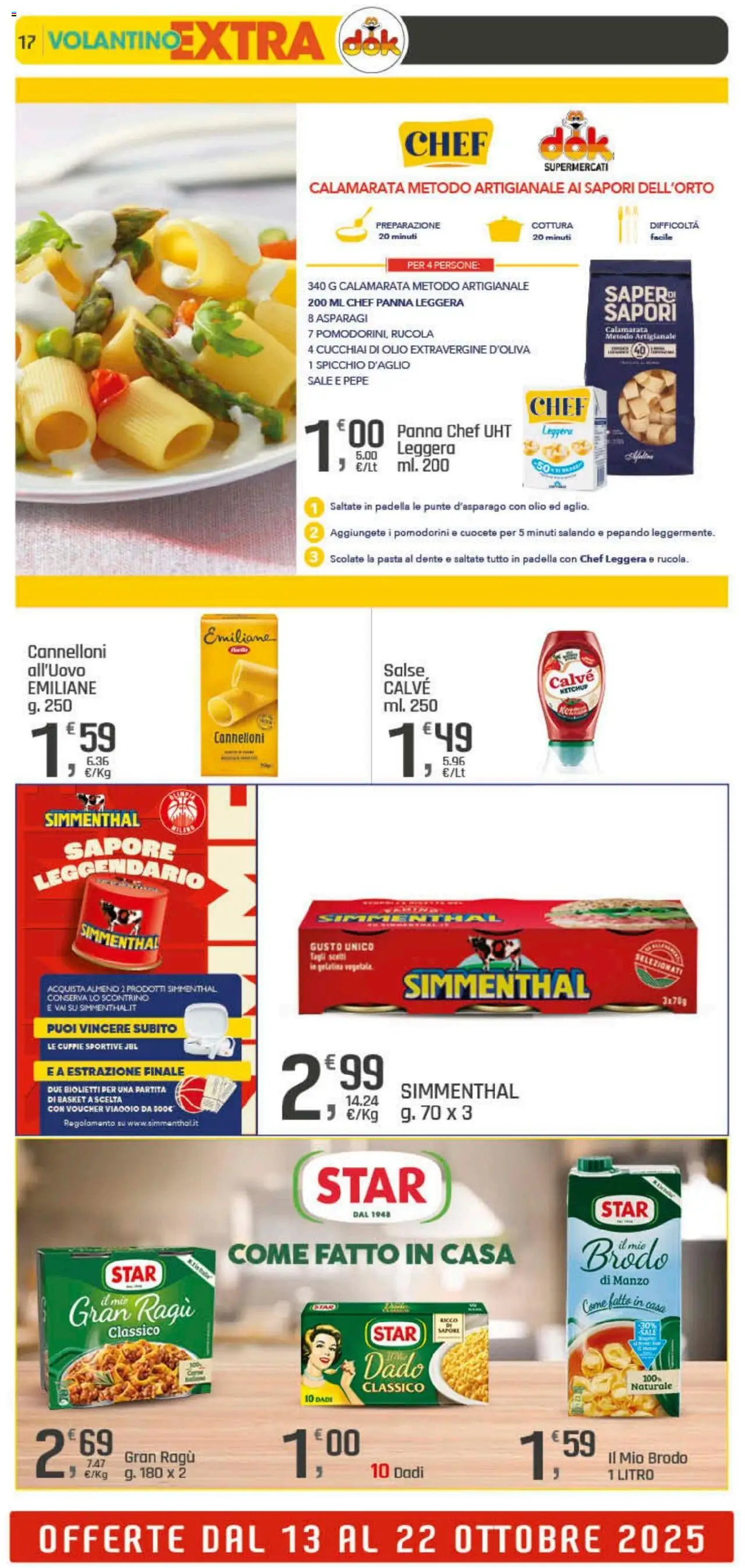 Volantino DOK del 09.10.2025 | Pagina: 17 | Prodotti: Rucola, Panna, Pasta, Ragú