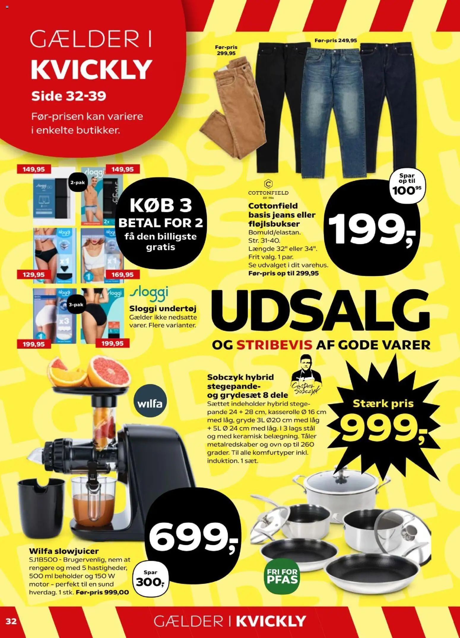 Kvickly tilbudsavis – gyldig fra 01.01.2026 | Side: 34 | Produkter: Undertøj, Jeans, Ovn