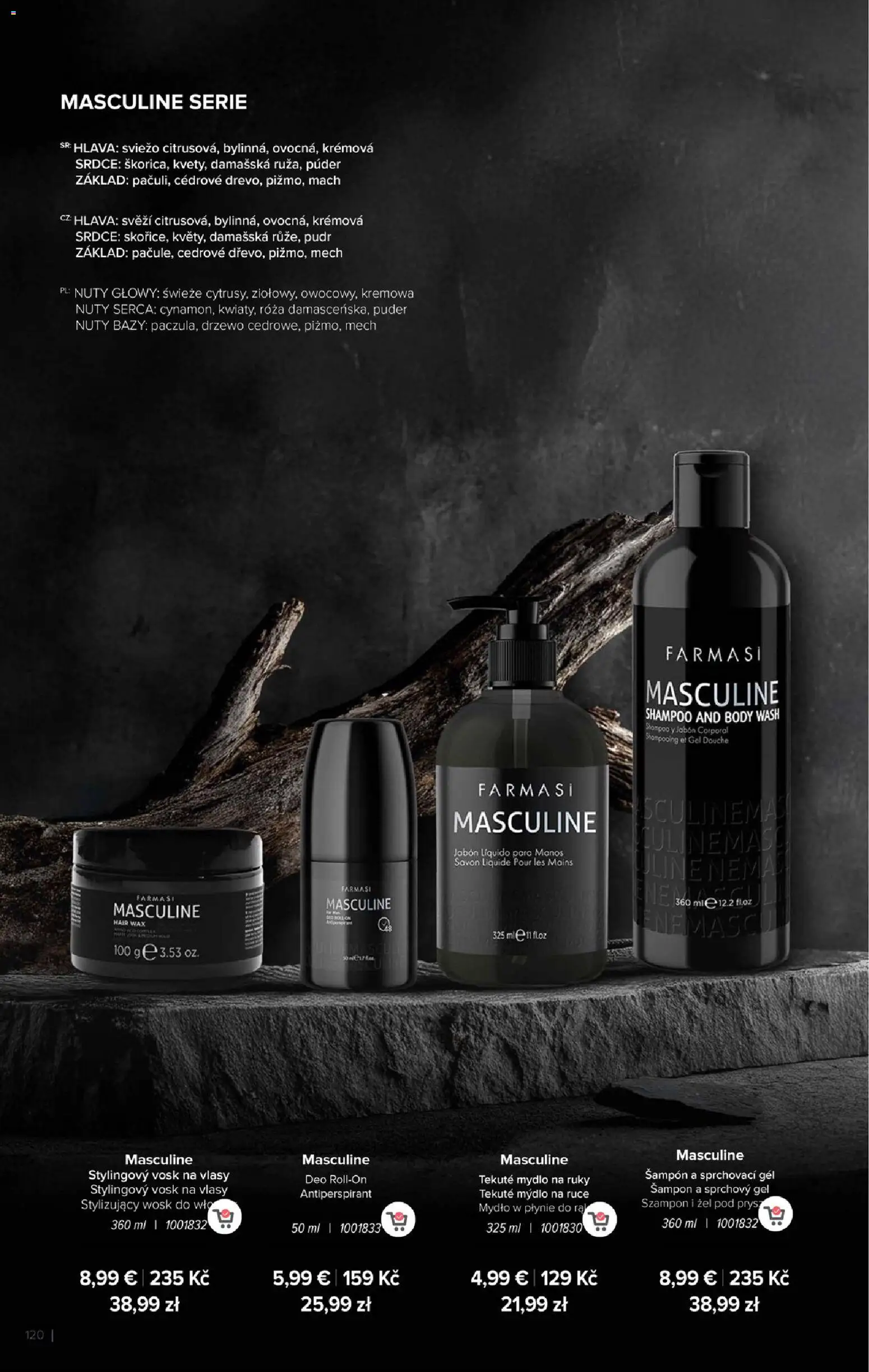 Nové Farmasi akcie – leták je platný od 01.01.2026 | Strana: 120 | Produkty: Šampón, Mydlo, Sprchový gél, Antiperspirant