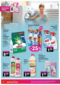 Katalog Trgovina Krk - Pregled kataloga iz trgovine Trgovina Krk, vrijedi od 16.02.2026 | Stranica: 16 | Proizvodi: Deterdžent, Ajax, Ariel