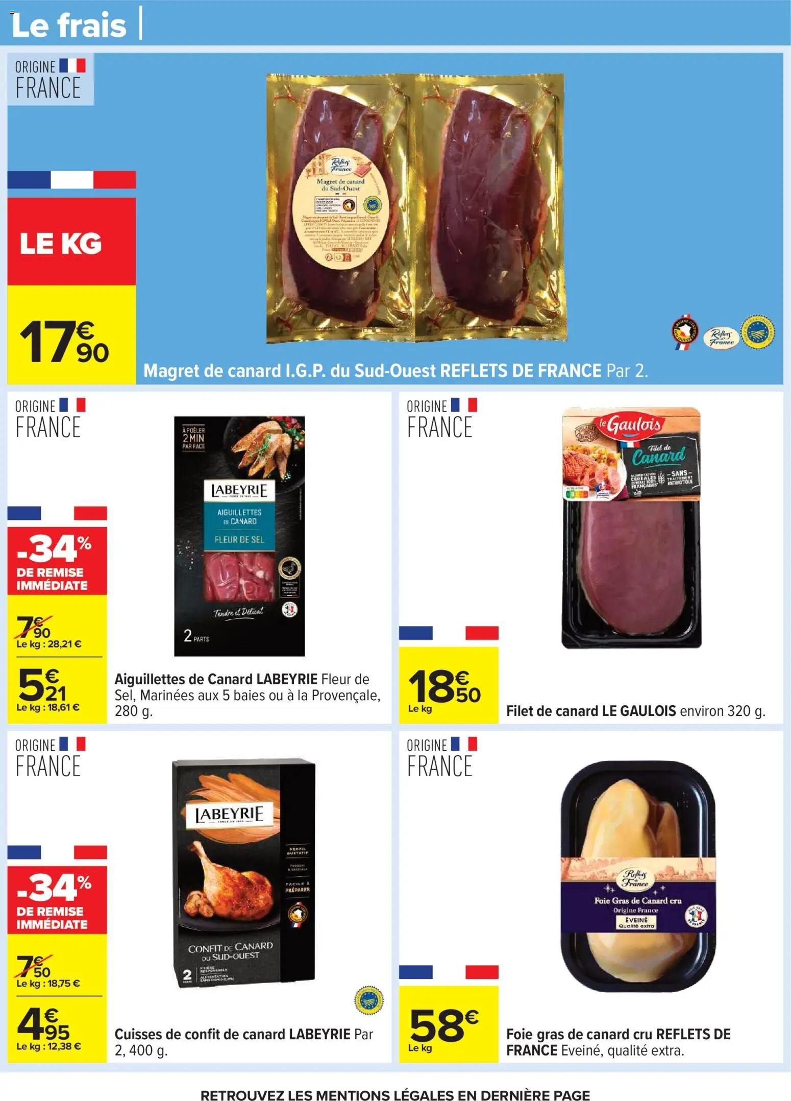 {H1} | Page: 25 | Produits: Filtre, Foie Gras de Canard, Confit de canard, Céréales