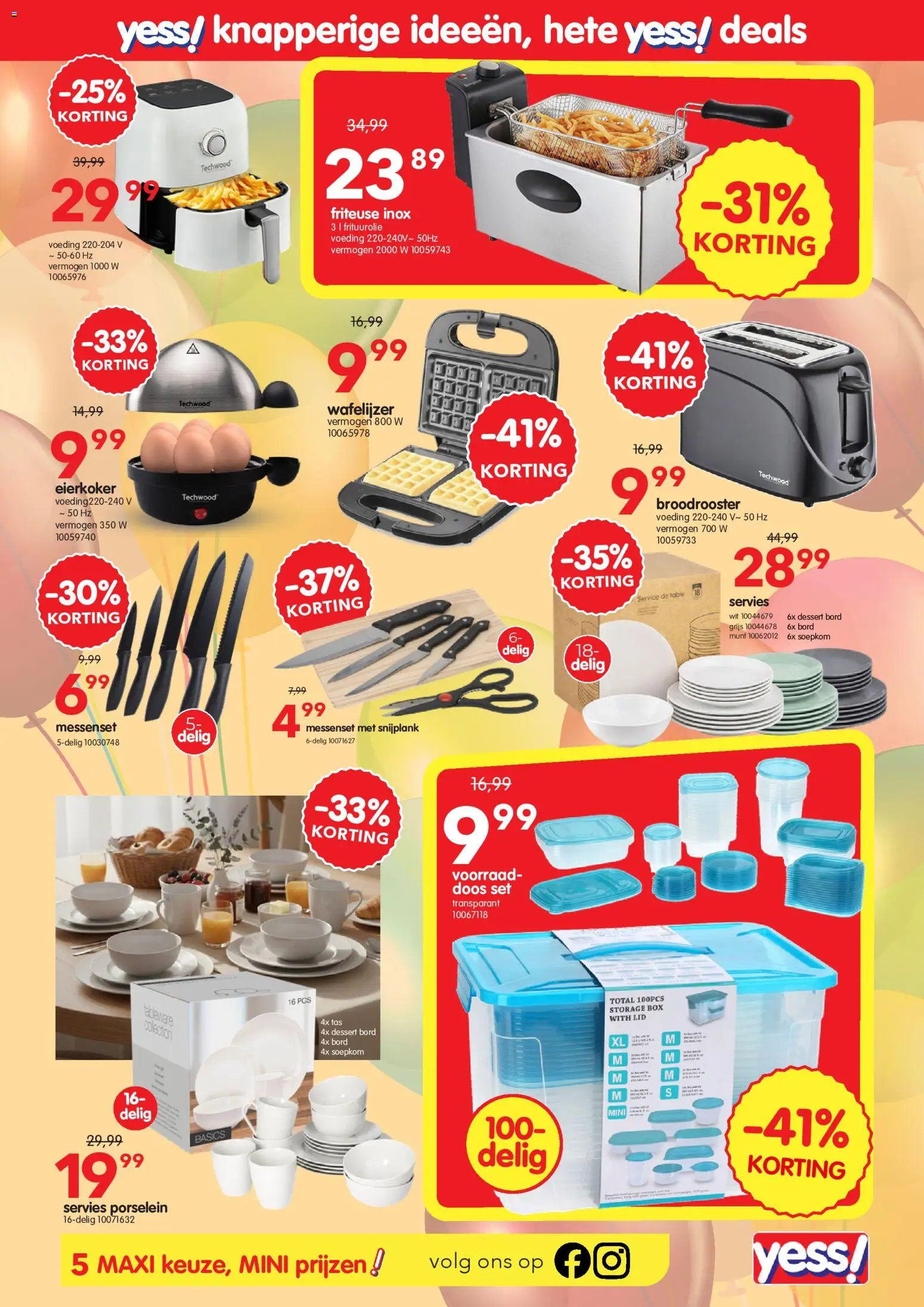 {H1} | Pagina: 5 | Producten: Tas, Friteuse, Servies, Messenset