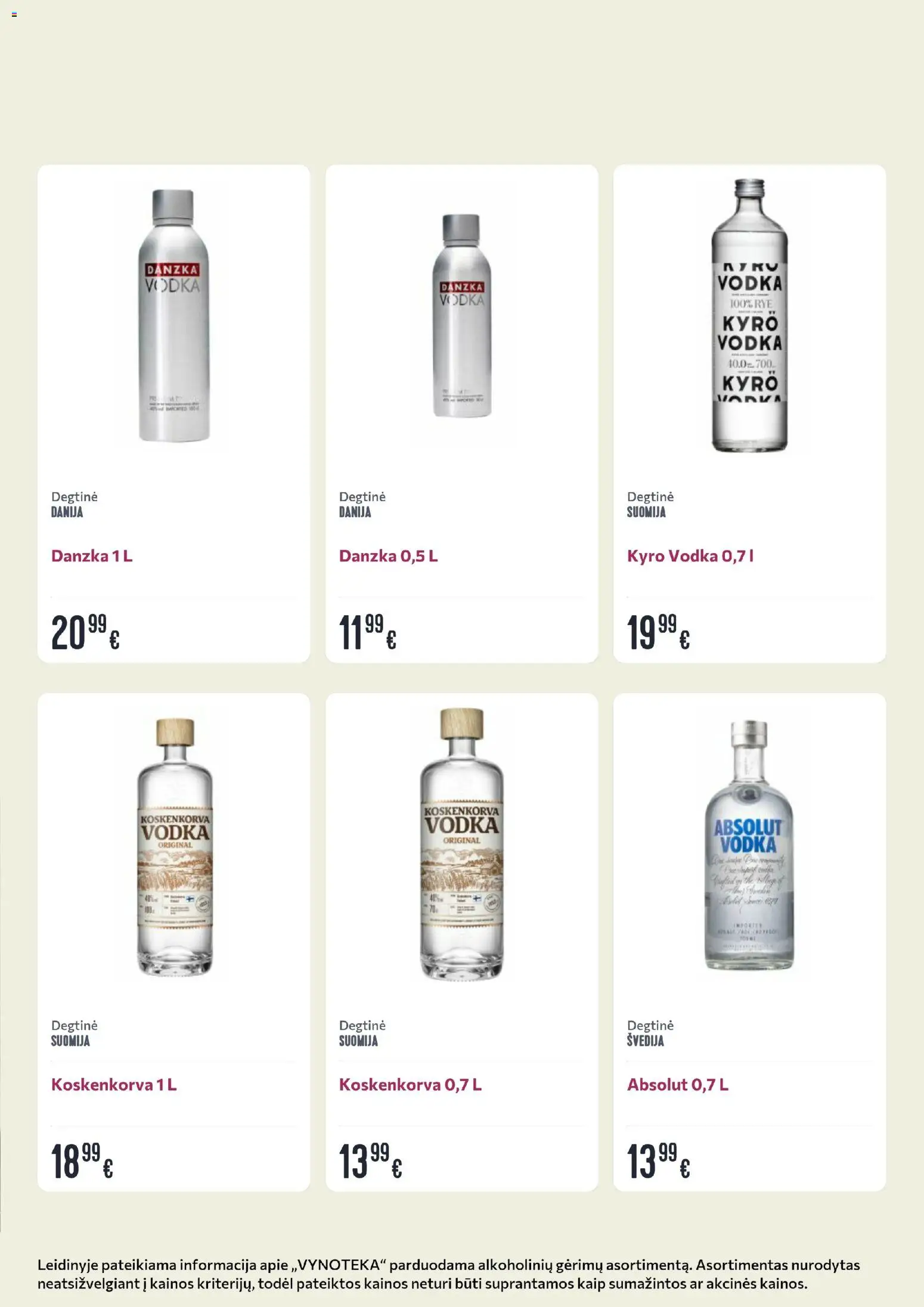 VYNOTEKA akcijos nuo 15.12.2025 | Puslapis: 3 | Prekių: Degtinė