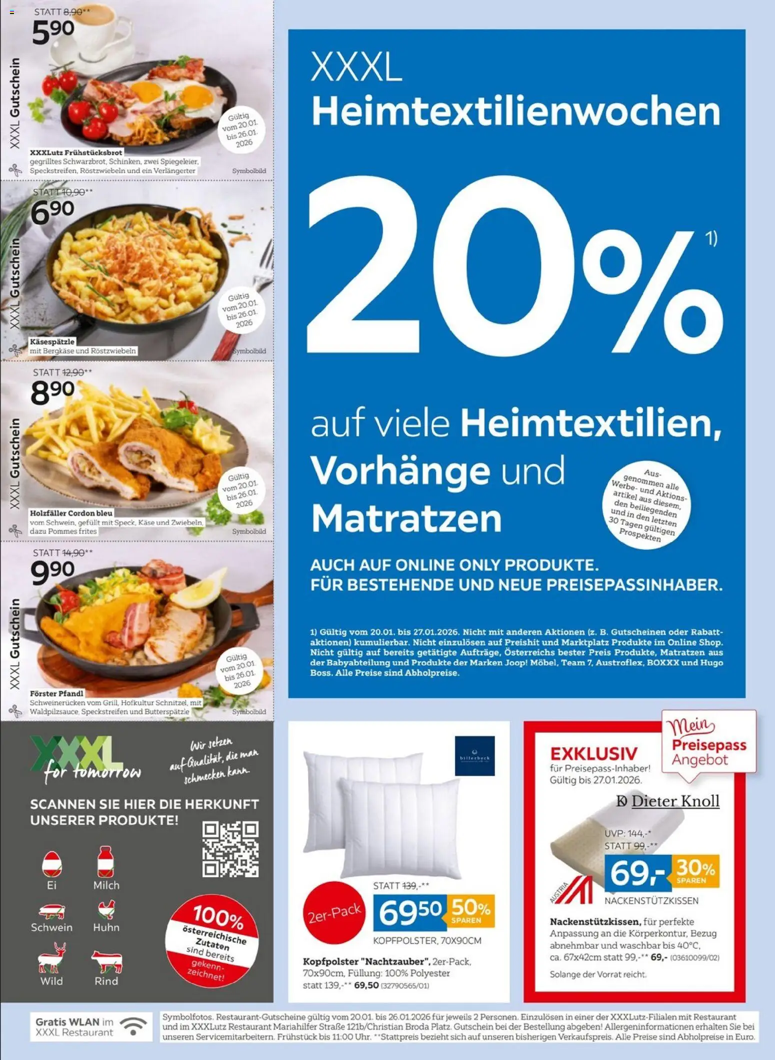 XXXLutz Heimtextilienwochen gültig ab 20.01.2026 | Seite: 2 | Produkte: Milch, Käse