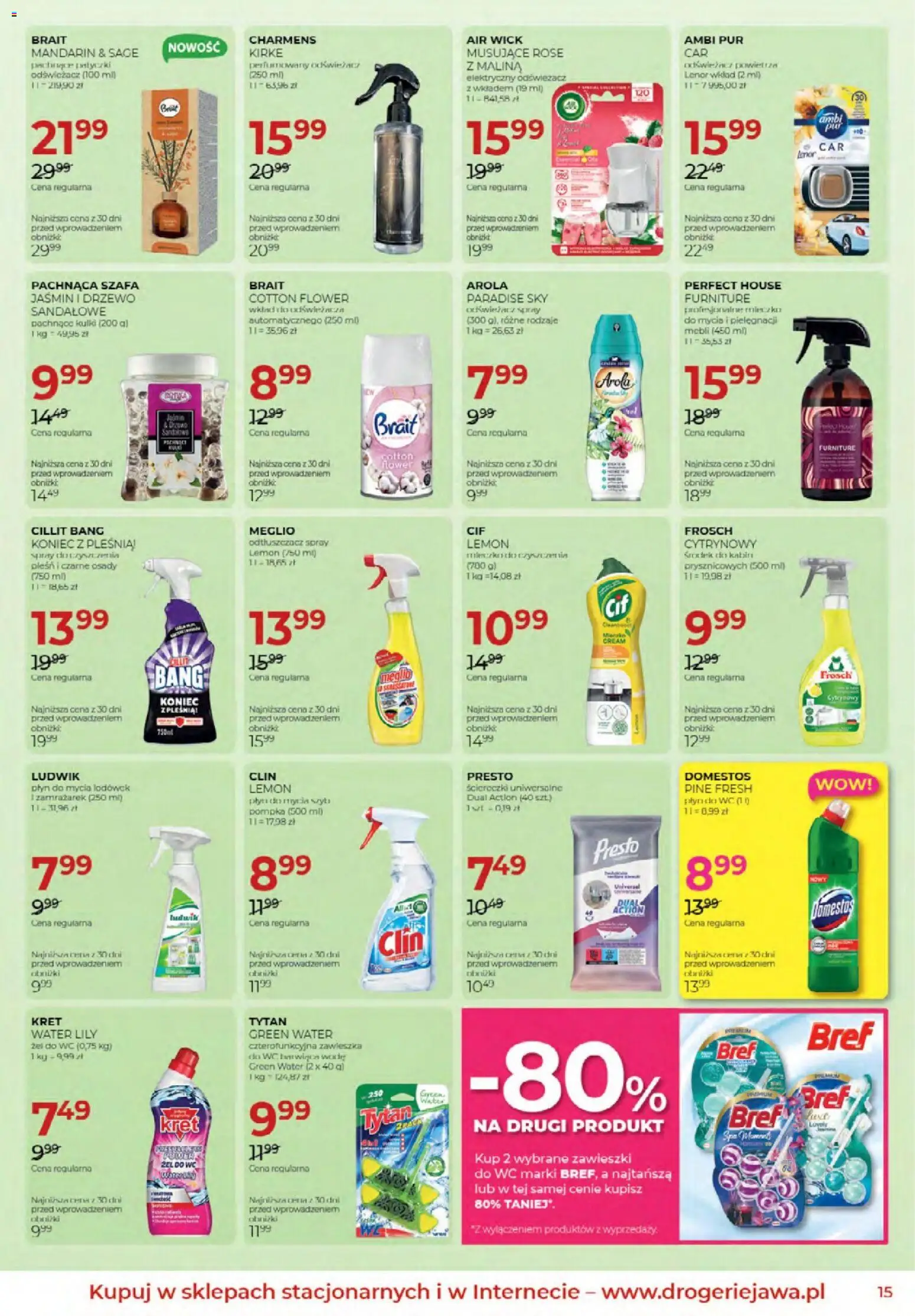 Jawa Gazetka od 03.01.2026 | Strona: 14 | Produkty: Odświeżacz, Rower, Szafa, Domestos