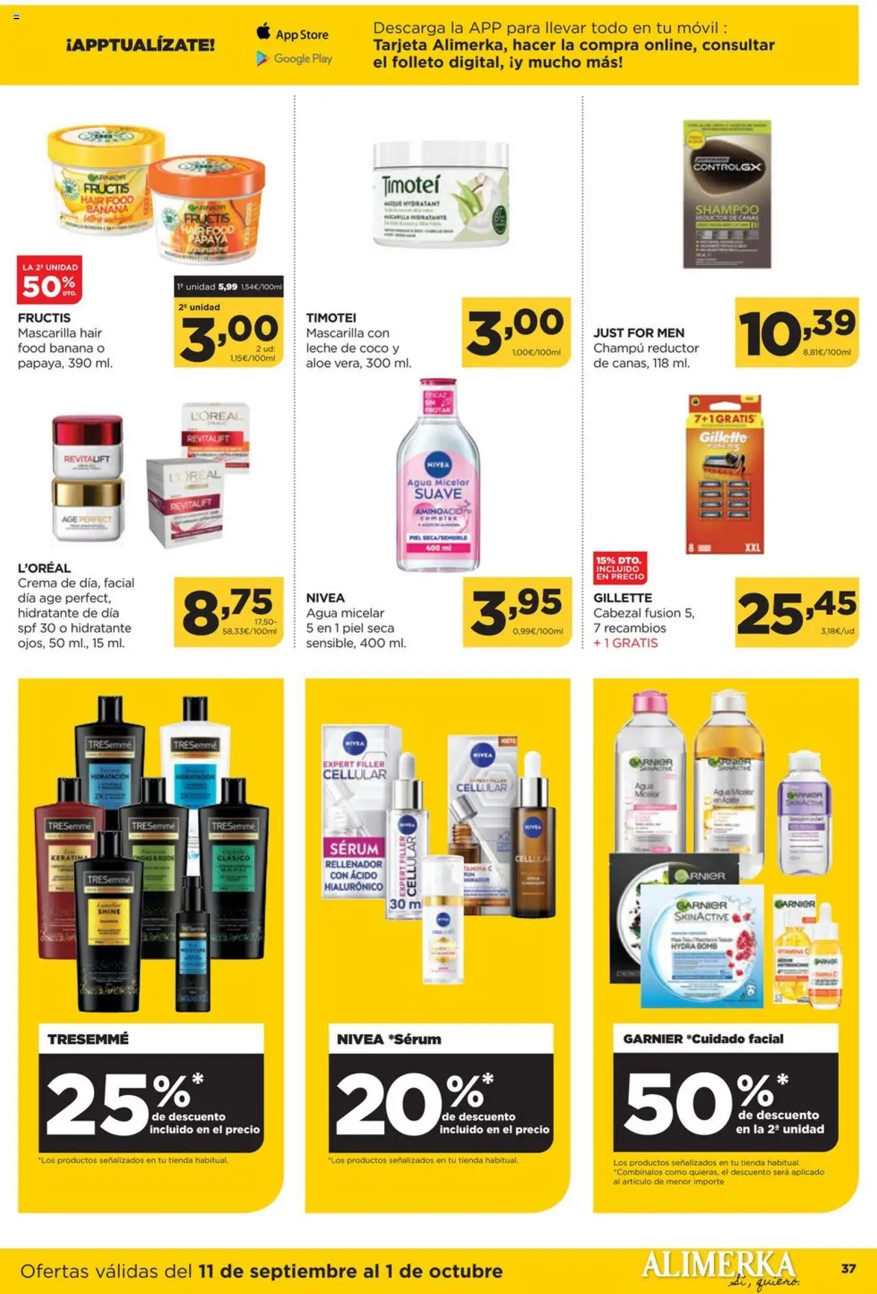 Alimerka folleto Castilla y León │ válido desde el 11.09.2025 | Página: 37 | Productos: Sérum, Leche, Τυρόπιτα, Crema