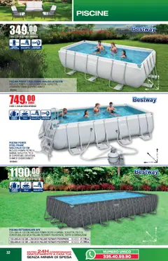 Volantino Bricofer del 27.05.2025 | Pagina: 32 | Prodotti: Scaletta, Piscina