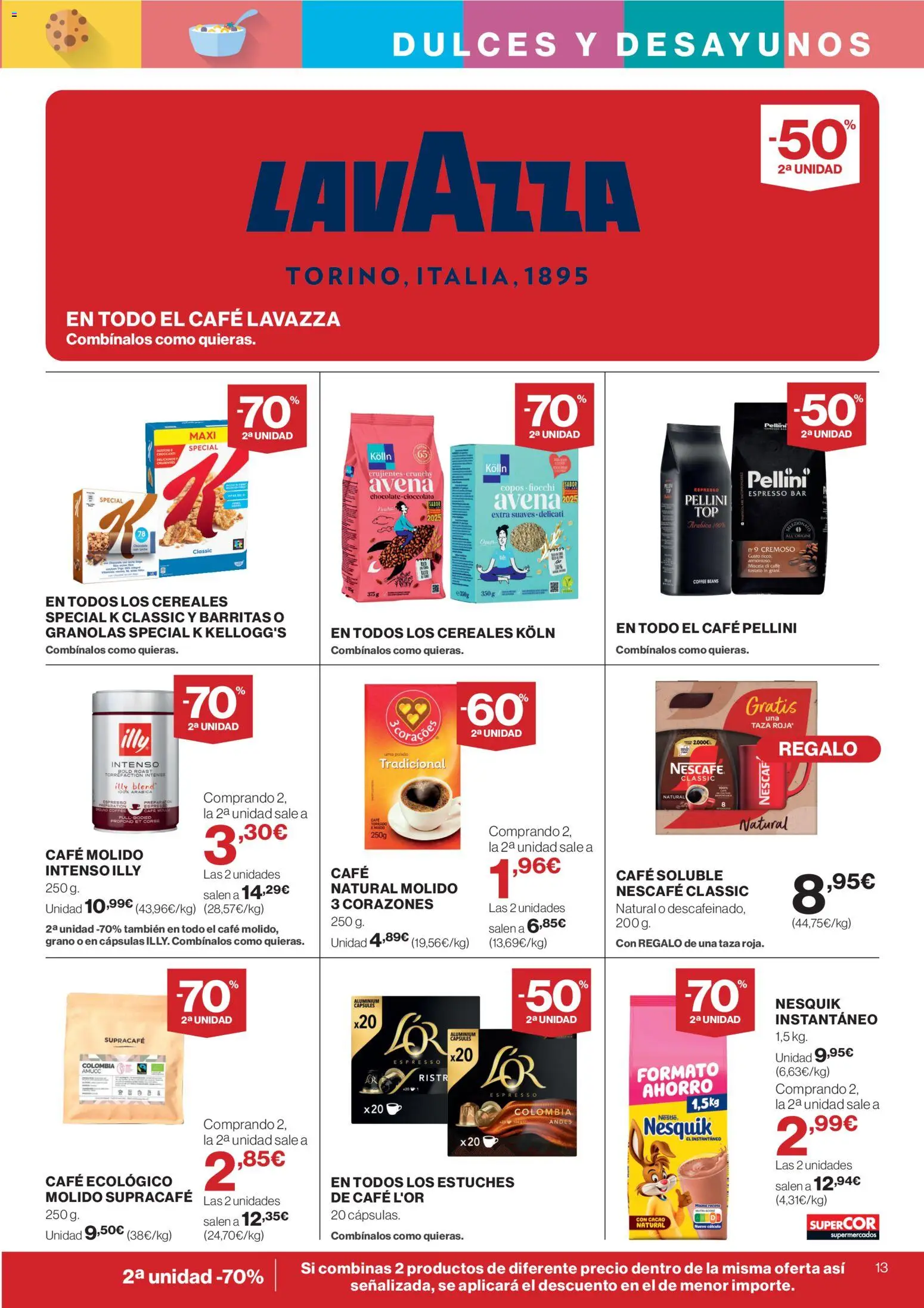 Supercor Canarias │ válido desde el 25.03.2026 | Página: 13 | Productos: Café, Café molido, Cereales, Μηχανή καφέ