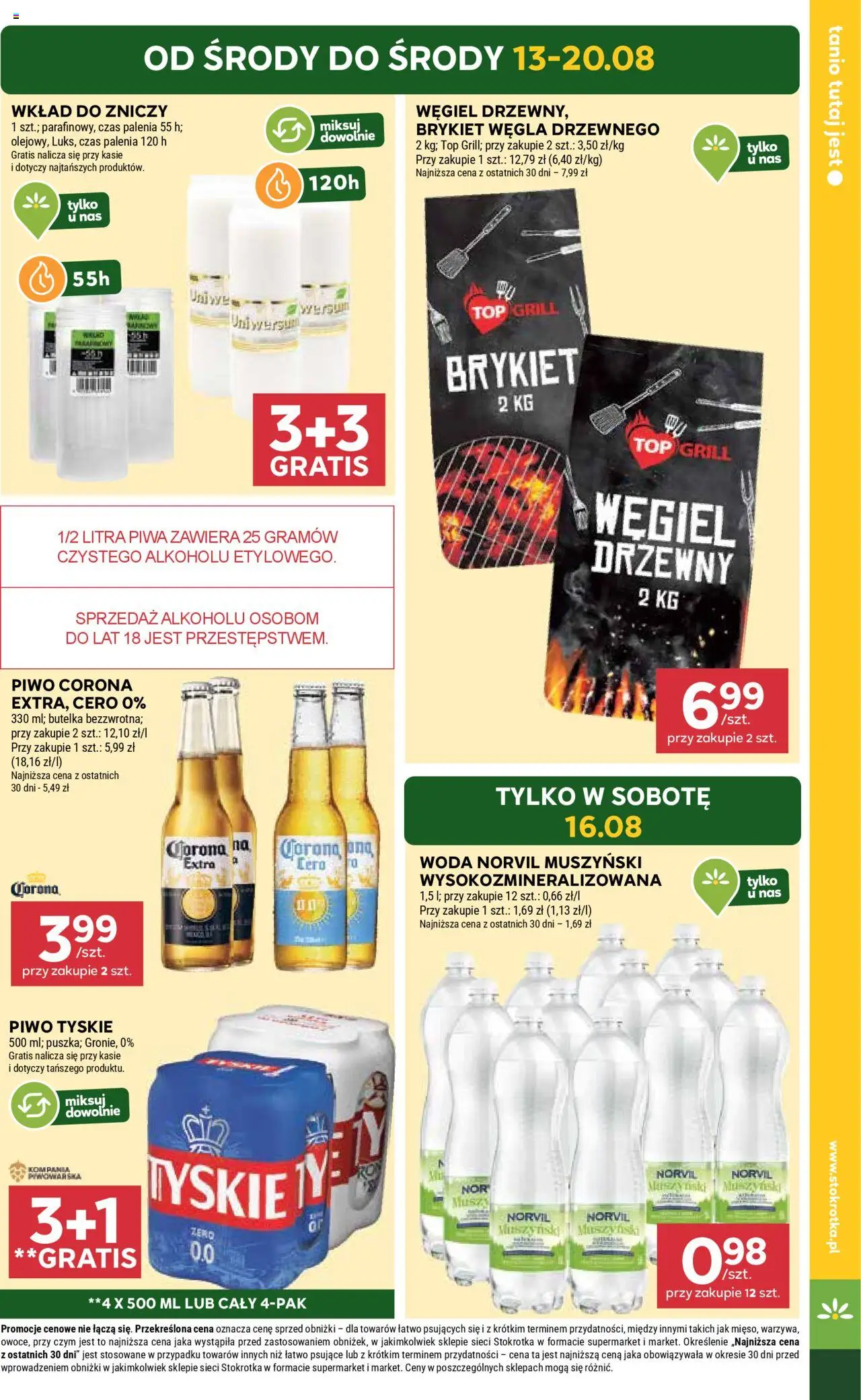 Stokrotka Gazetka od 13.08.2025 | Strona: 3 | Produkty: Top, Grill, Tyskie, Piwo