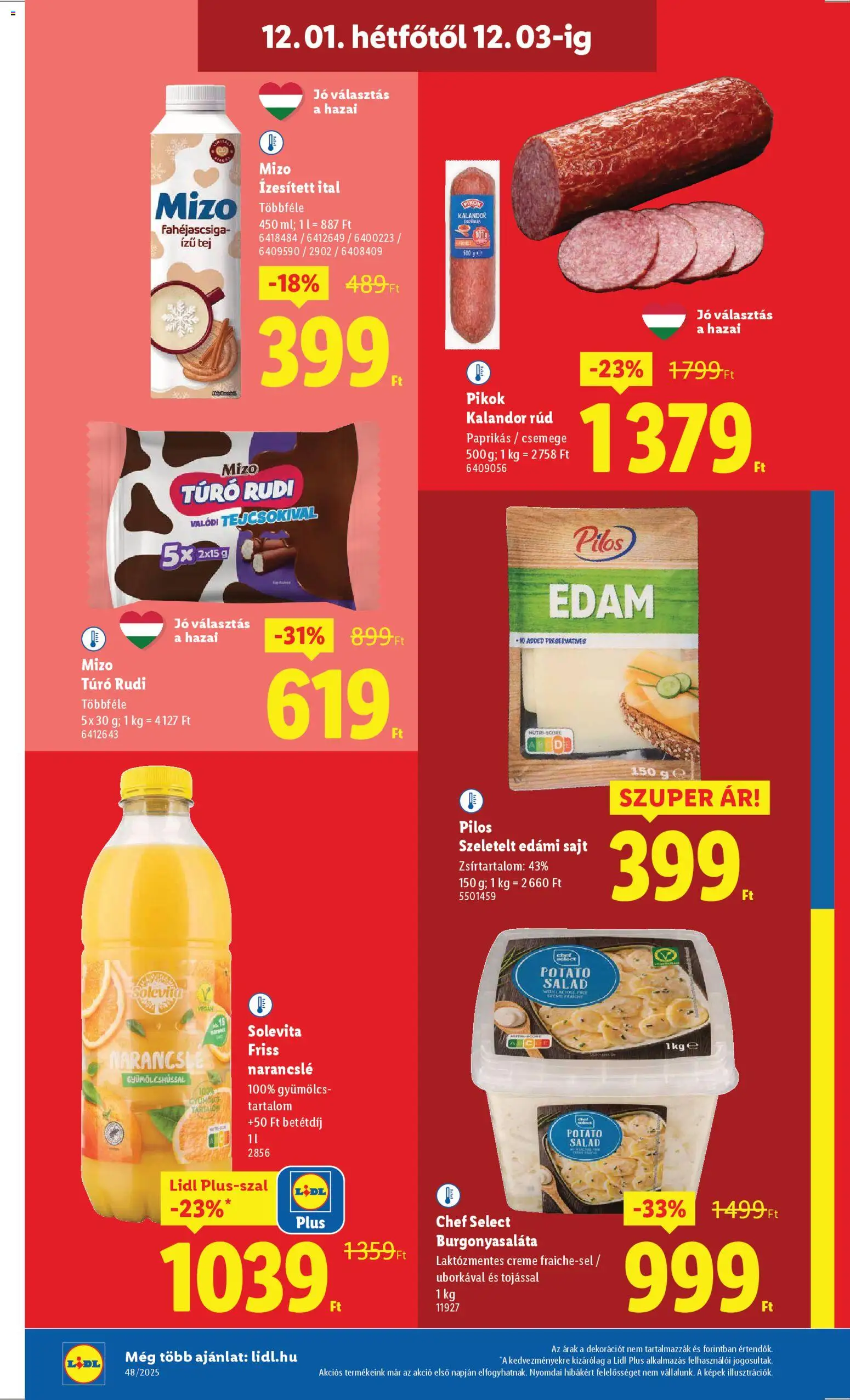 Lidl akciós ujság - amely érvényes a következő dátumtól: 27.11.2025 | Oldal: 58 | Termékek: Gyümölcs, Narancs, Túró, Narancslé