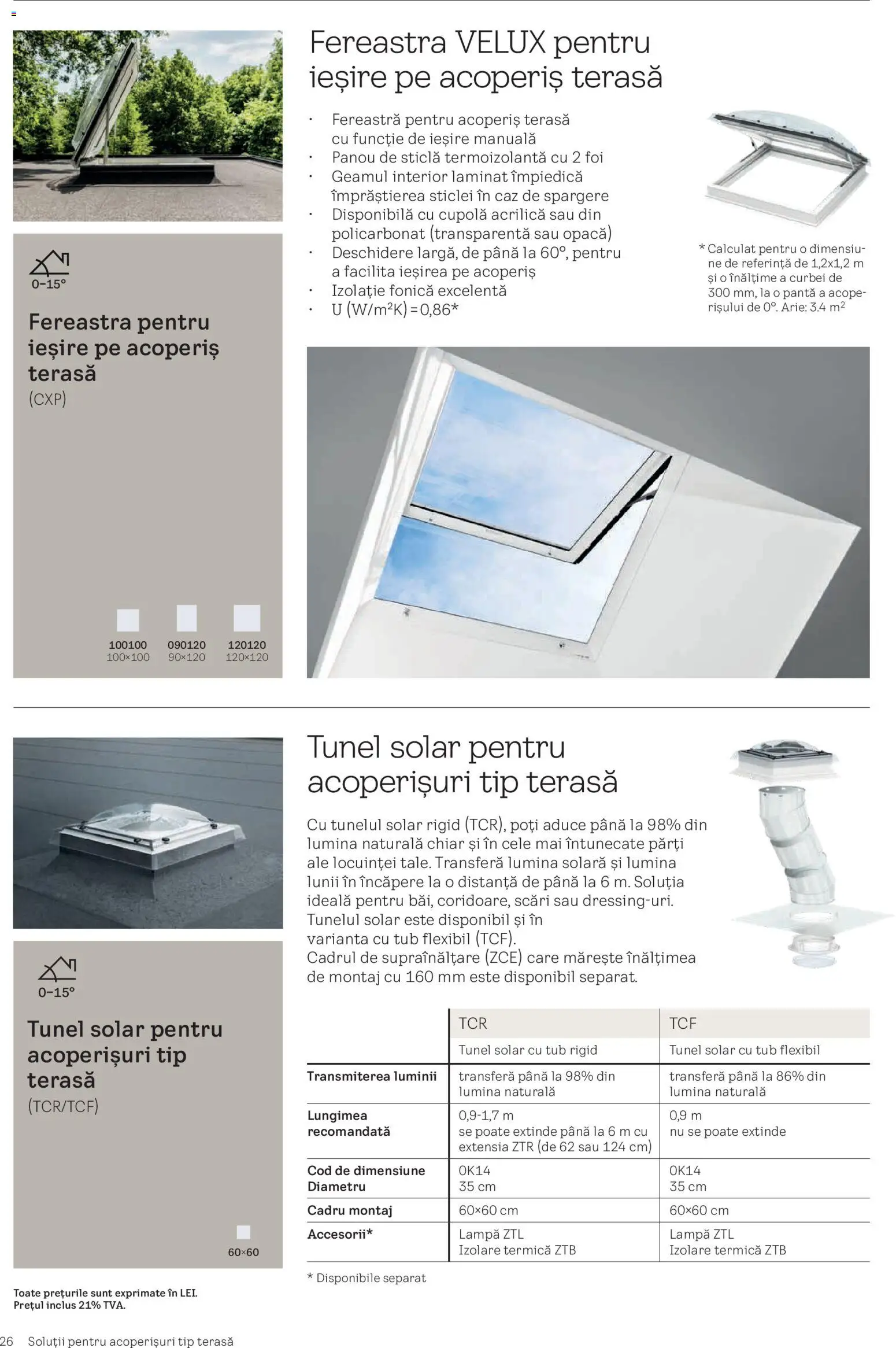 Noul catalog Velux – valabil de la 03.02.2026 | Pagină: 26 | Produse: Tavuk suyu, Fereastră, Lampă