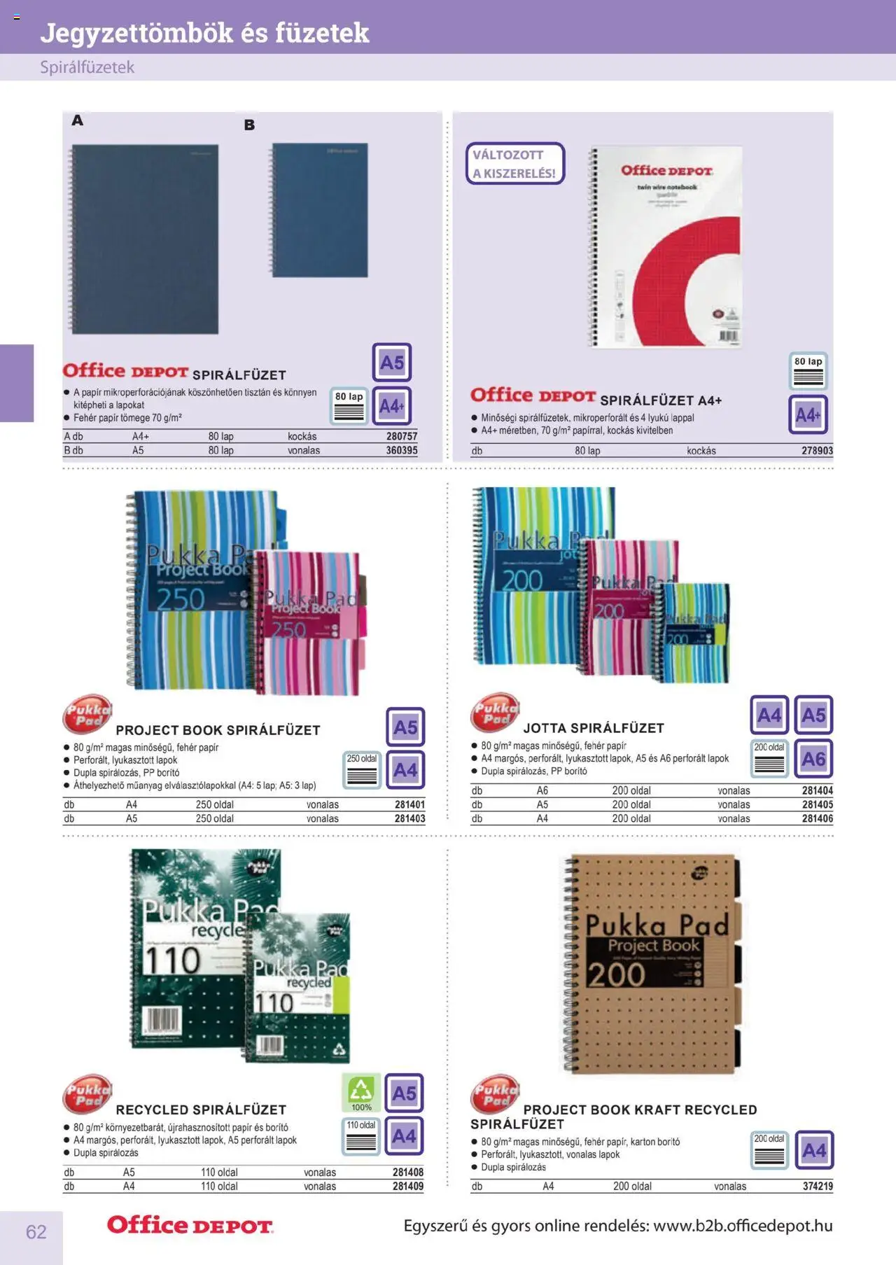 Office Depot akciós ujság - amely érvényes a következő dátumtól: 10.04.2025 | Oldal: 62