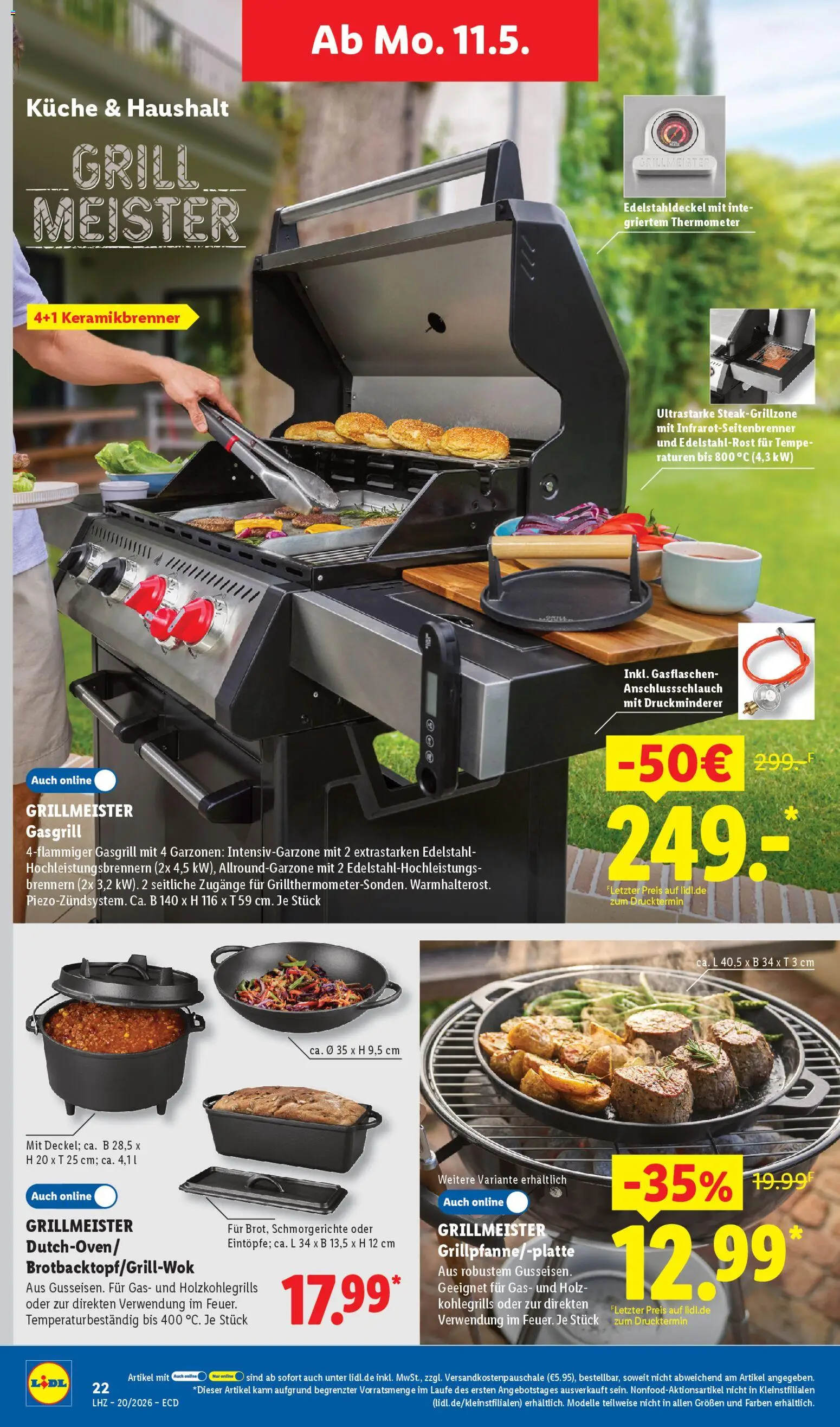 Lidl Prospekt – gültig ab 11.05.2026 | Seite: 16 | Produkte: Grill, Thermometer, Küche