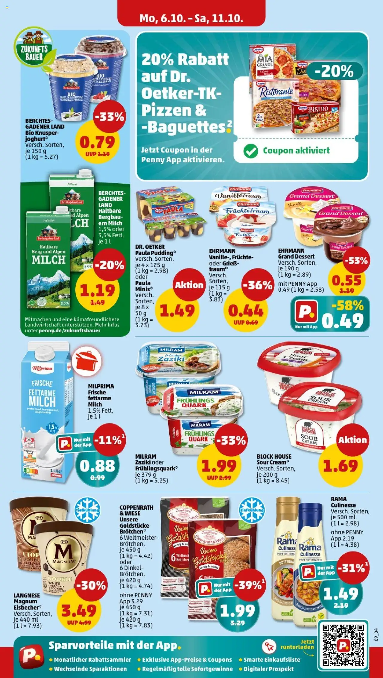 Penny - Bayern – gültig ab 06.10.2025 | Seite: 11 | Produkte: Ristorante, Rama, Quark, Milch