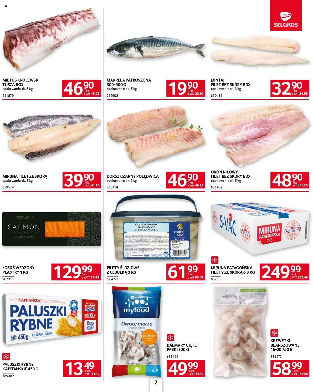 Selgros cash&carry Gazetka - Oferta dla gastronomii od 09.10.2025 | Strona: 7 | Produkty: Krewetki, Paluszki, Owoce, Owoce morza