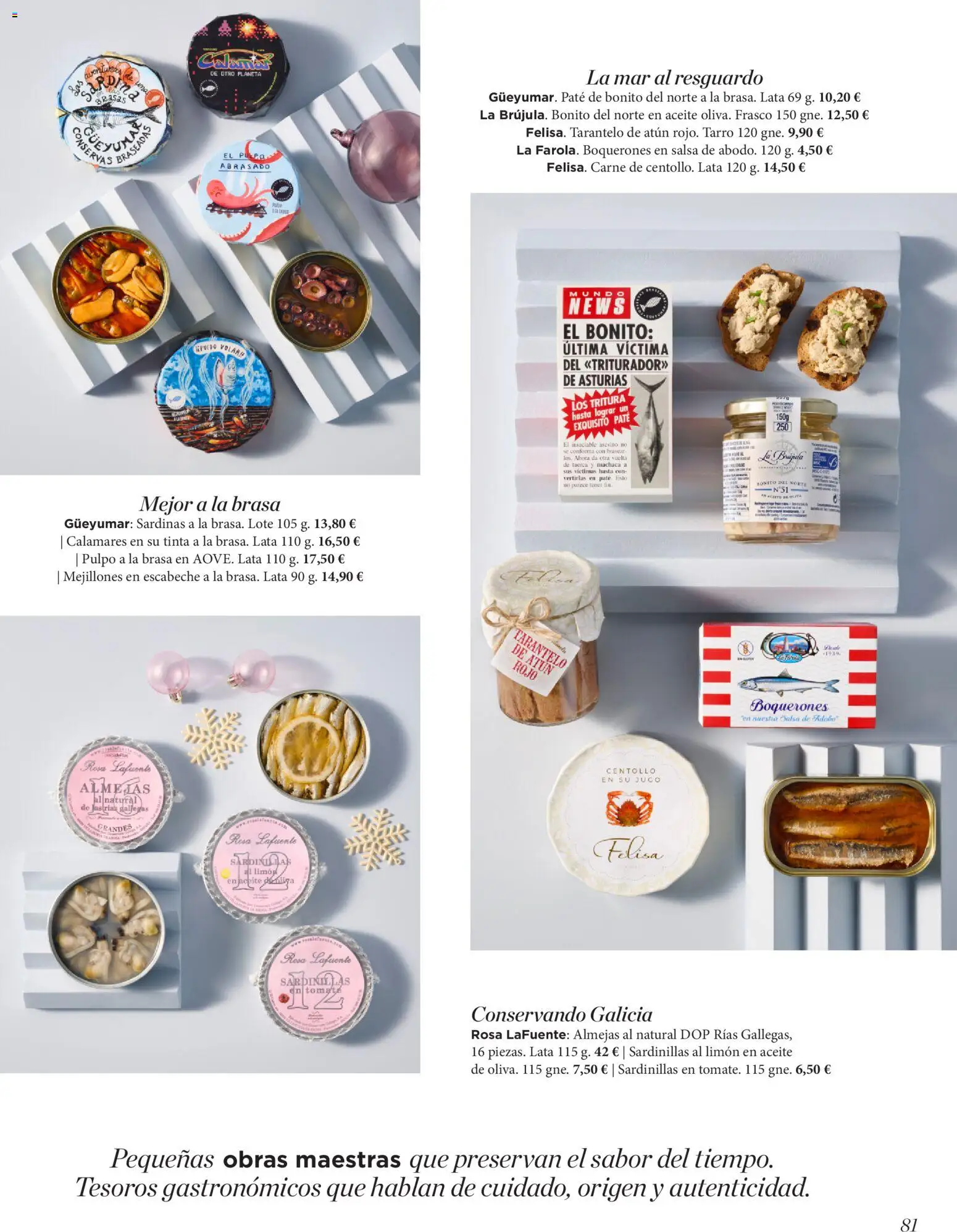 El Corte Inglés ofertas │ válido desde el 19.11.2025 | Página: 81 | Productos: Calamares, Sardinillas, Aceite, Jugo