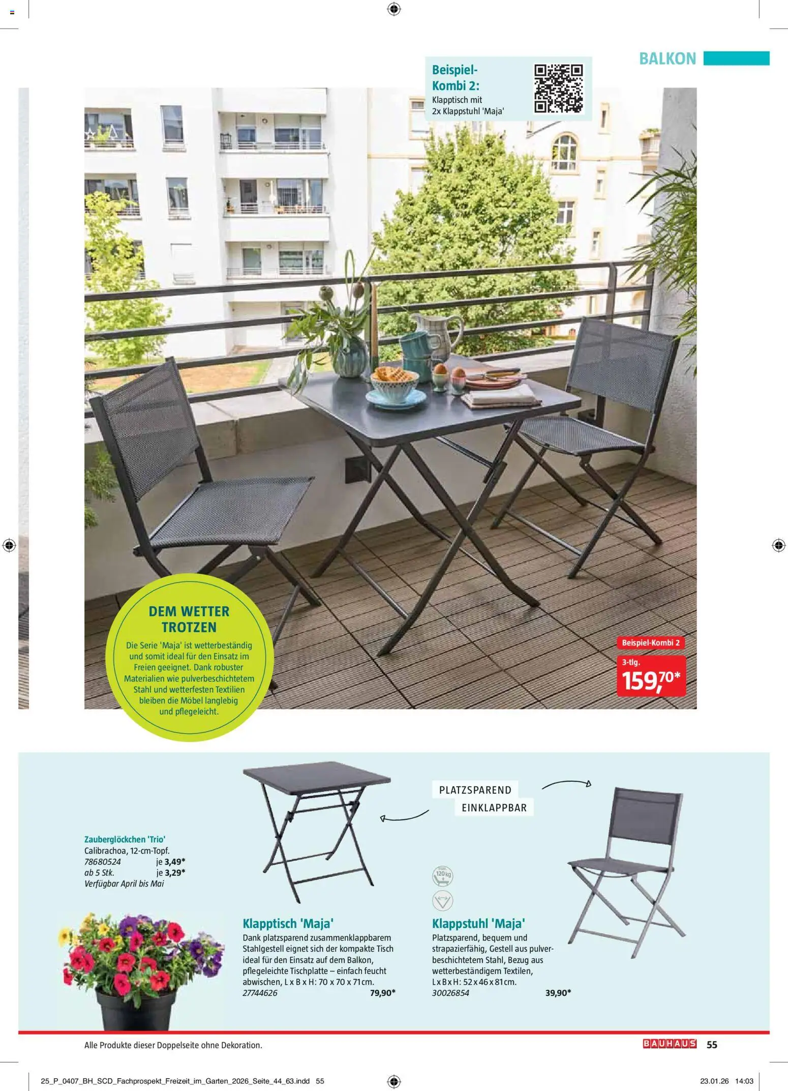 Bauhaus Freizeit im Garten gültig ab 01.05.2026 | Seite: 55 | Produkte: Tisch
