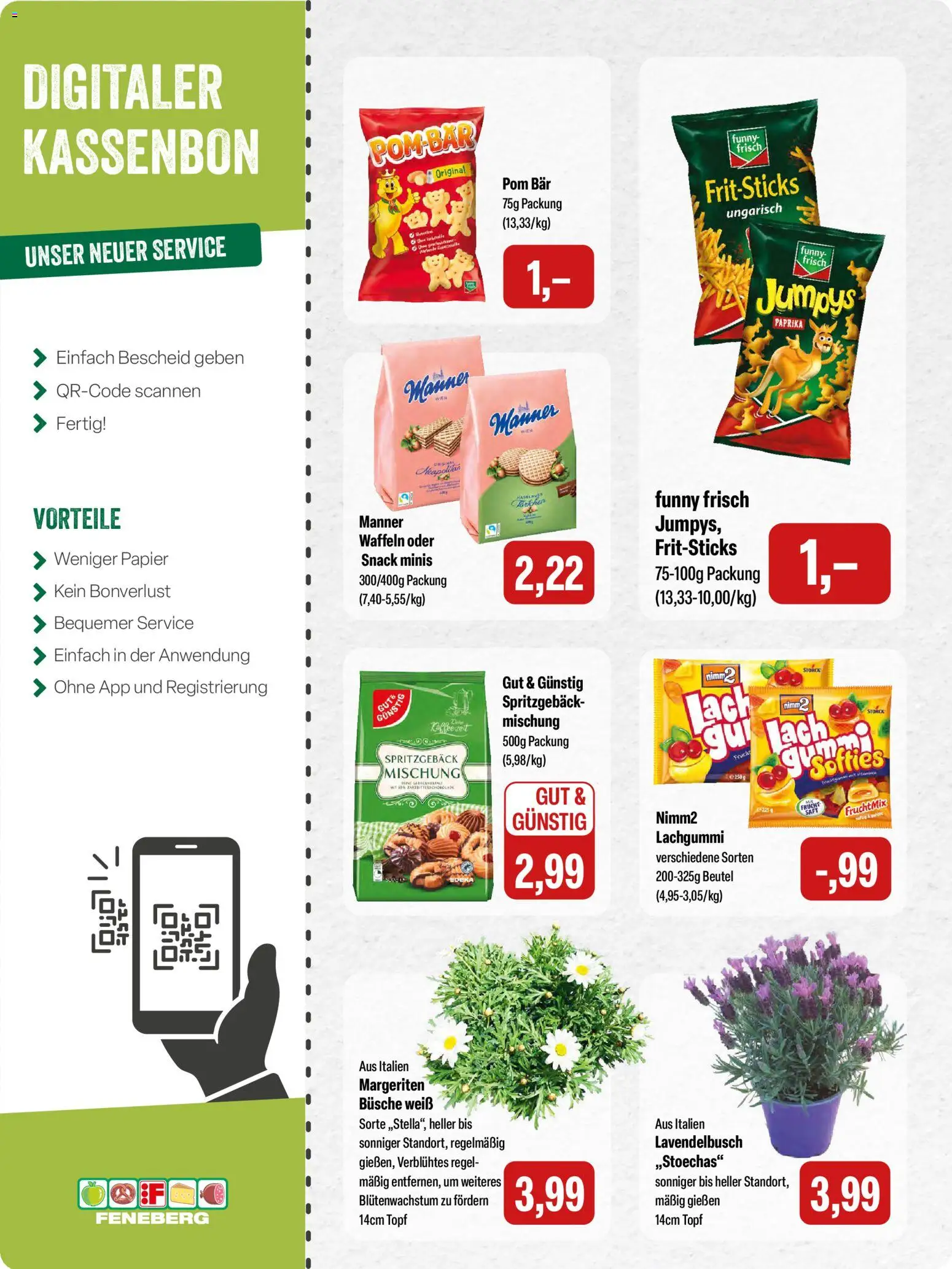 Feneberg Angebote – gültig ab 16.04.2026 | Seite: 14 | Produkte: Funny frisch, Waffeln, Paprika, Saft