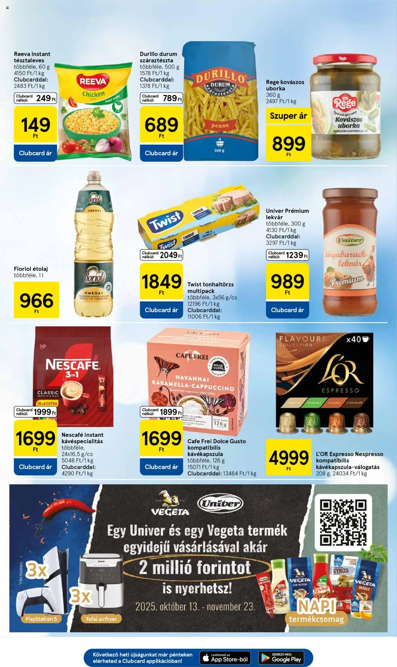 Tesco akciós ujság - amely érvényes a következő dátumtól: 21.10.2025 | Oldal: 21 | Termékek: Dolce Gusto, Tonhal, Penne, Uborka