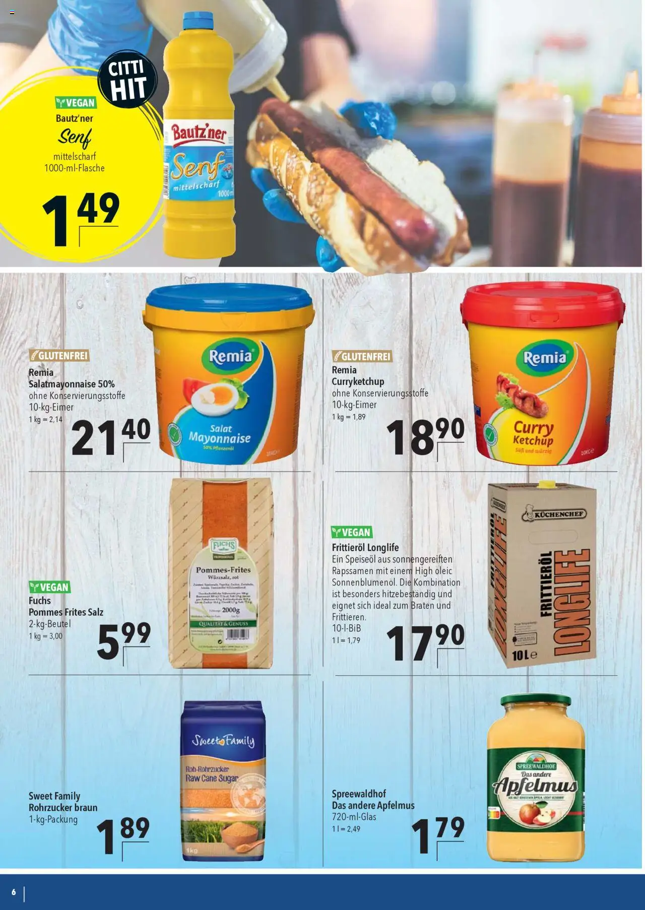 CITTI Markt  Aktuelle Angebote für Profis - gültig ab dem 16.07.2025 | Seite: 6 | Produkte: Pommes, Pommes frites, Mayonnaise, Ketchup
