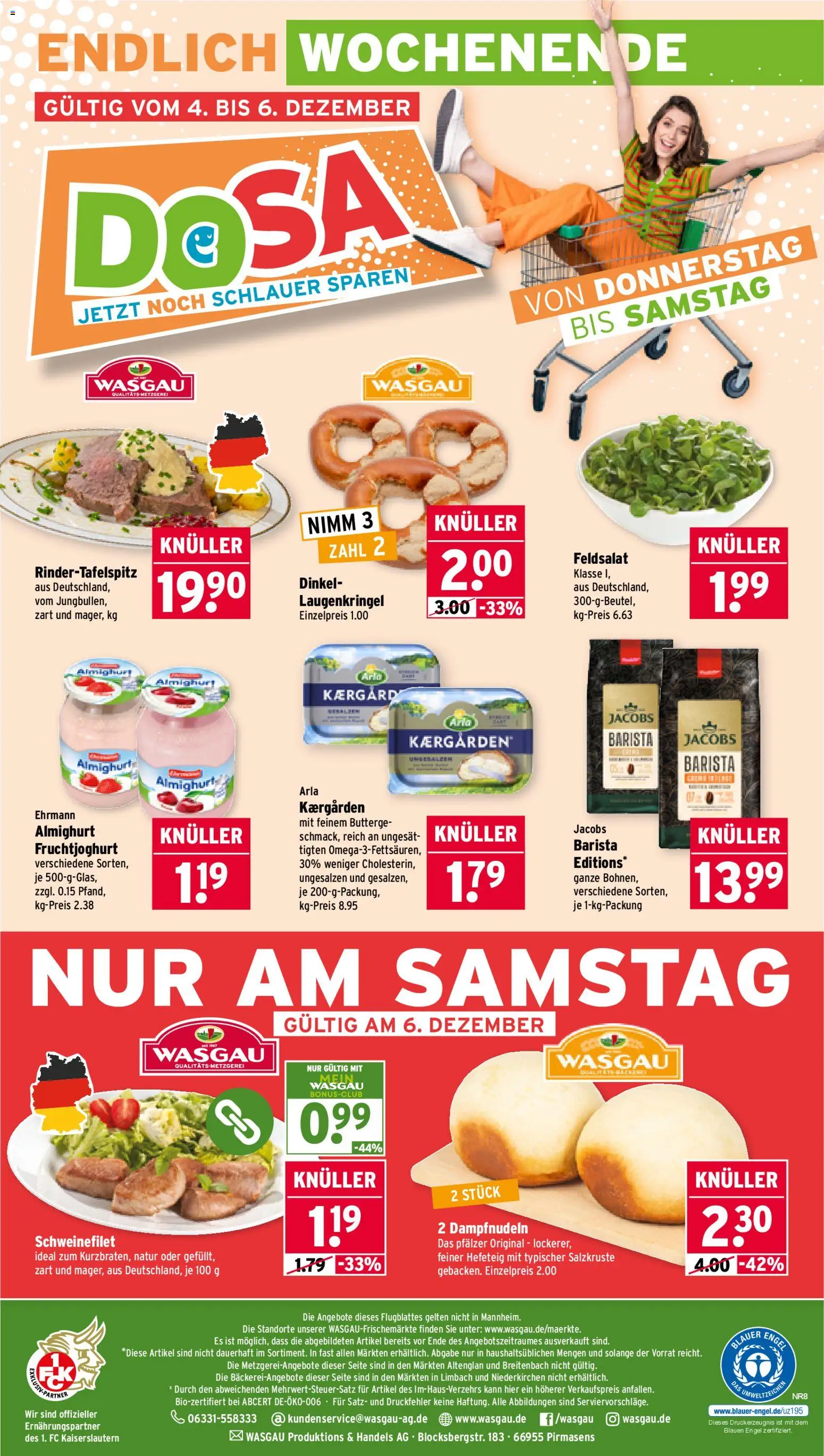 Wasgau Prospekt 	 – gültig ab 01.12.2025 | Seite: 28 | Produkte: Fruchtjoghurt, Schweinefilet