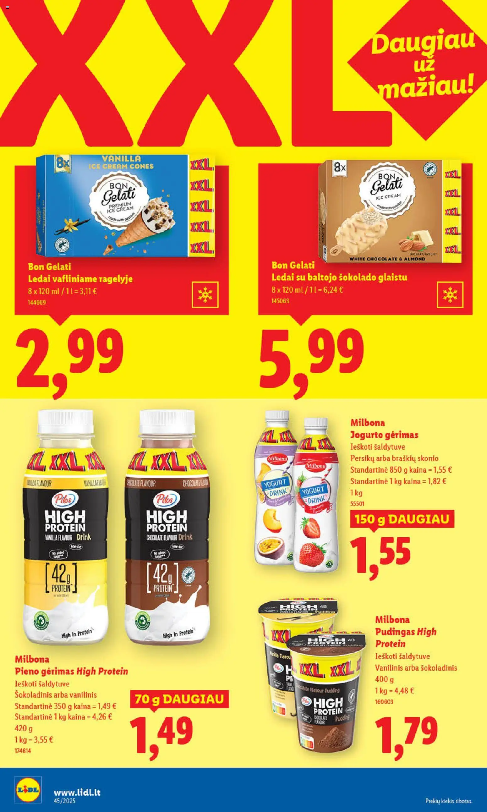 LIDL akcijos nuo 03.11.2025 | Puslapis: 14 | Prekių: Ledai, Jogurto gėrimas