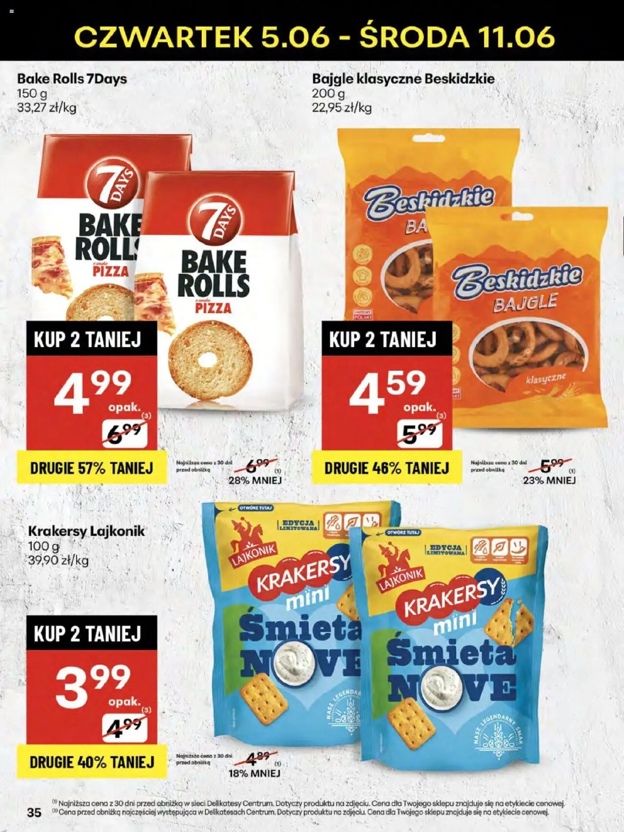 Delikatesy Centrum Gazetka - Sklepy Własne od 05.06.2025 | Strona: 35 | Produkty: Delikatesy, Krakersy, Pizza, Śmietana