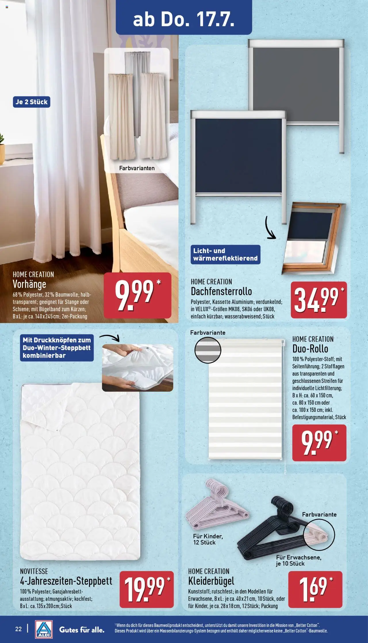 Aldi Prospekt 	 - gültig ab dem 14.07.2025 | Seite: 22 | Produkte: Kleiderbügel, Home creation