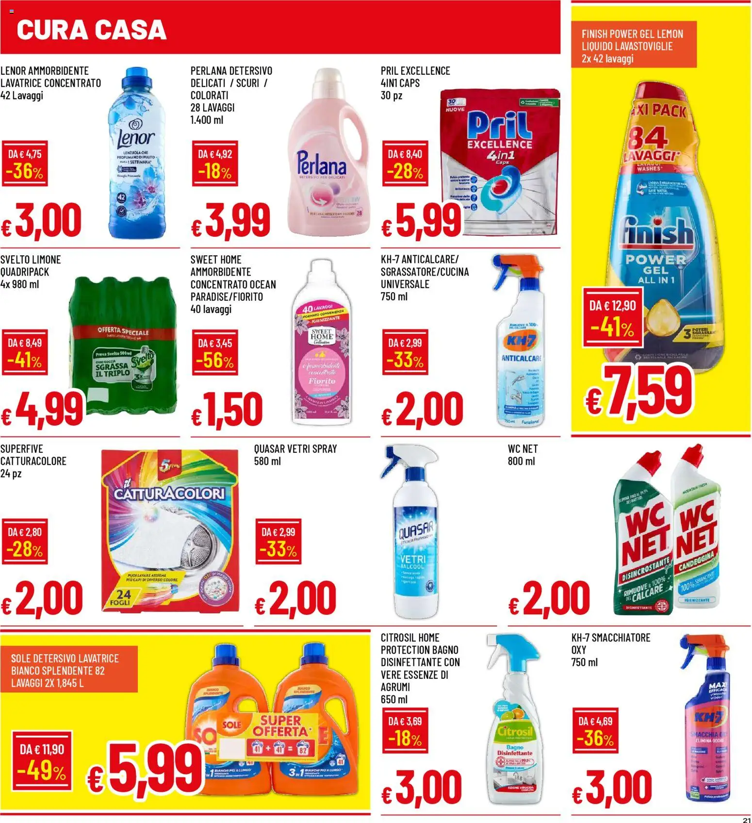 Volantino Galassia del 05.02.2026 | Pagina: 21 | Prodotti: Ammorbidente, Limone, Bagno, Lenzuola